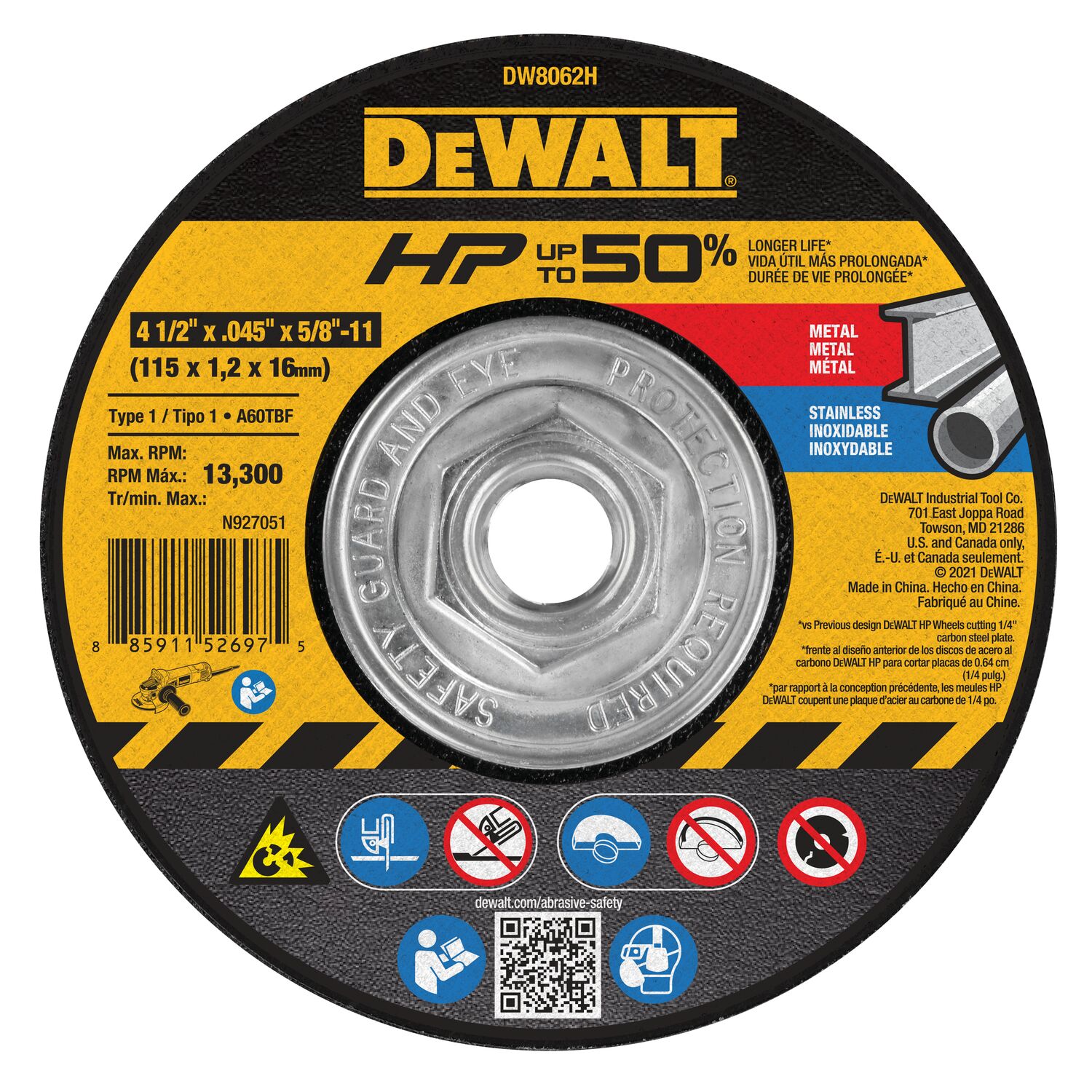 DeWalt Grinding Wheel Diamond Cup 4-1/2 in