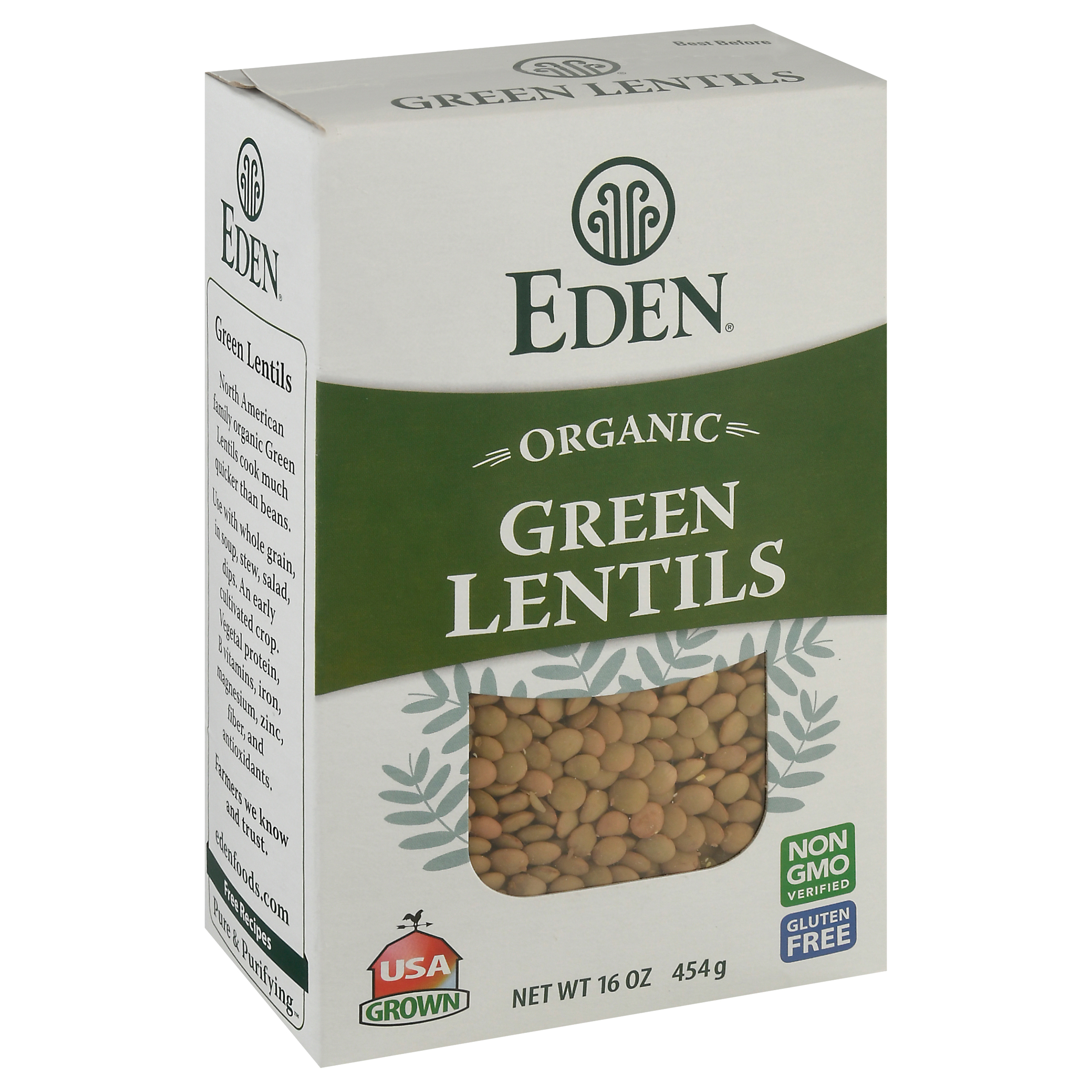 Eden Organic Green Lentils 16 Oz