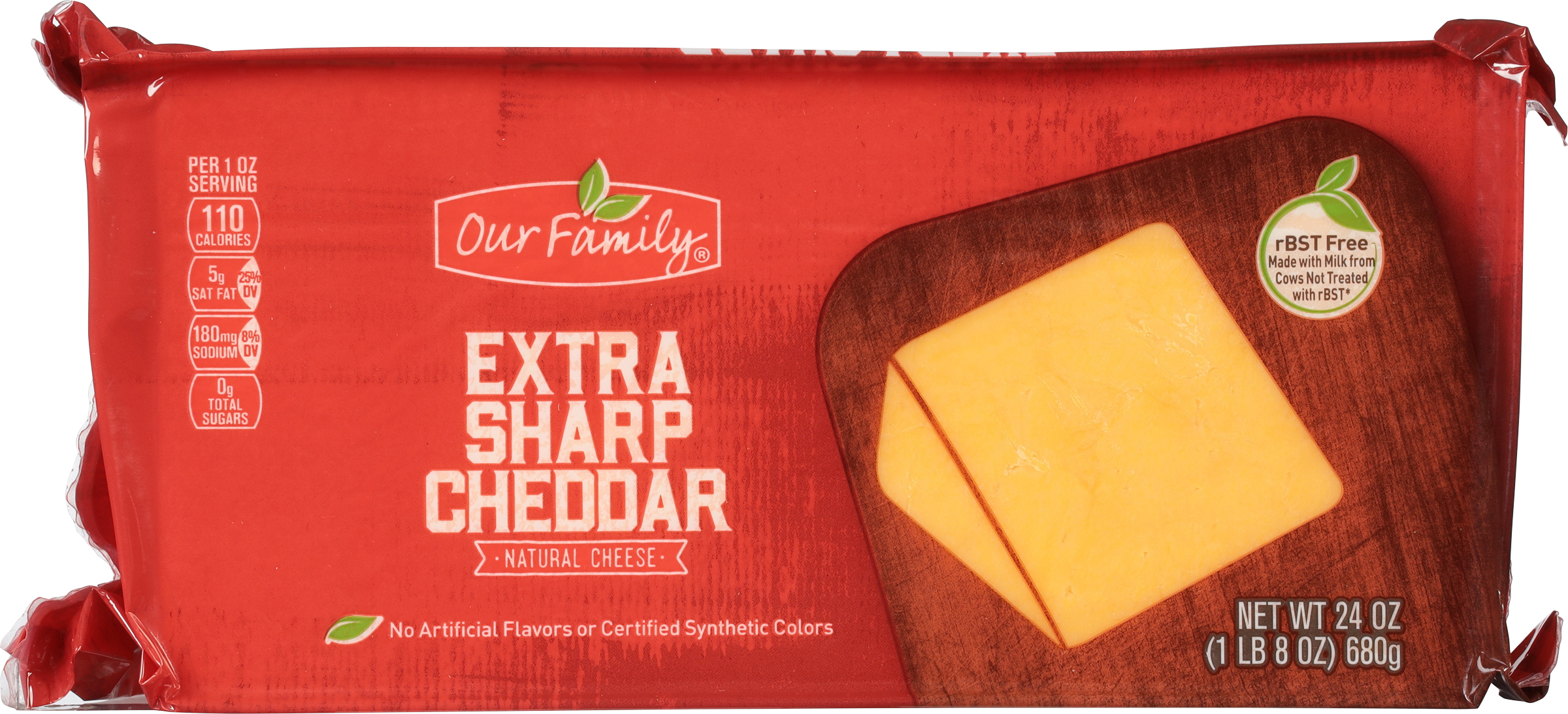 Cheese, Natural, Extra Sharp Cheddar