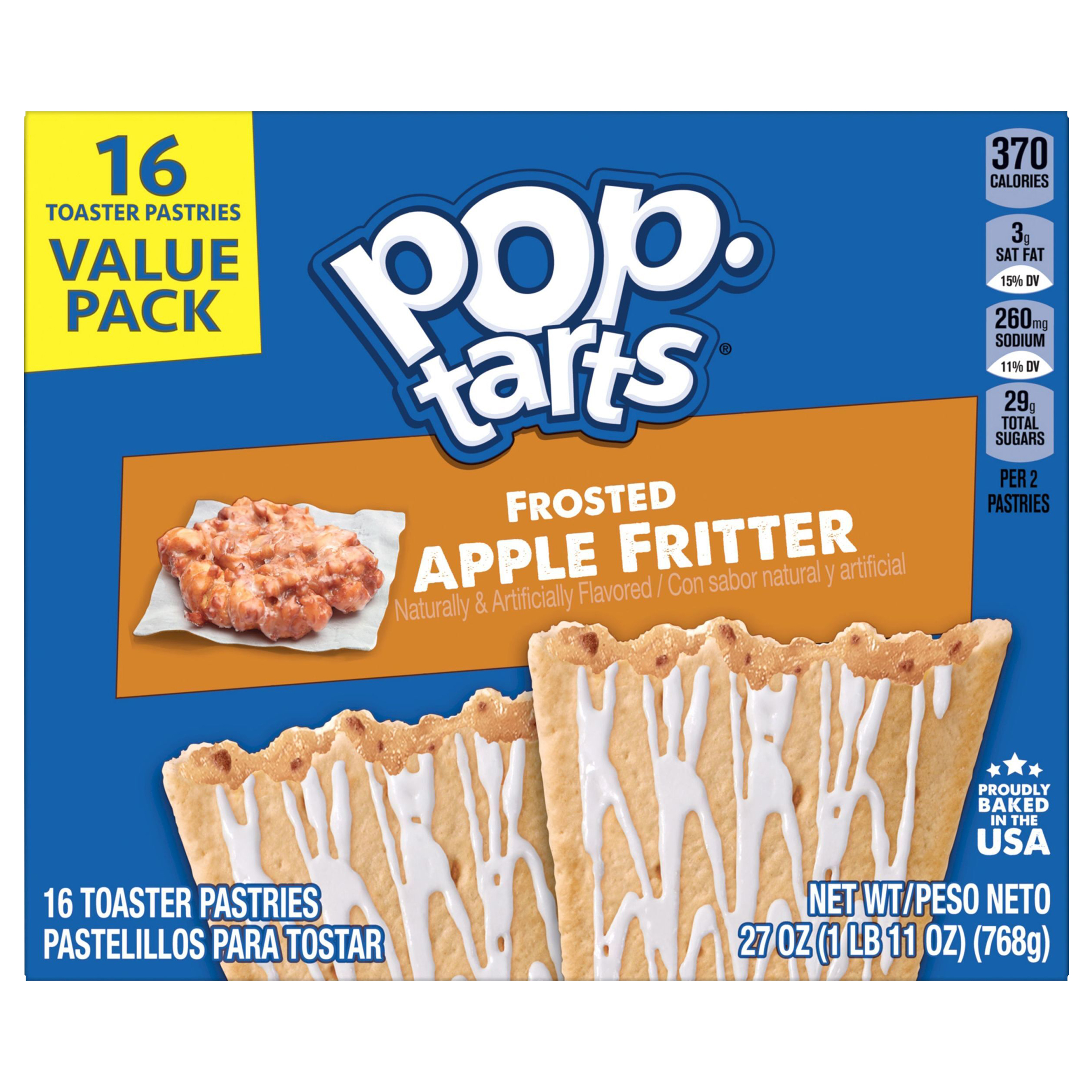 Toaster Pastries, Apple Fritter, Frosted, Value Pack