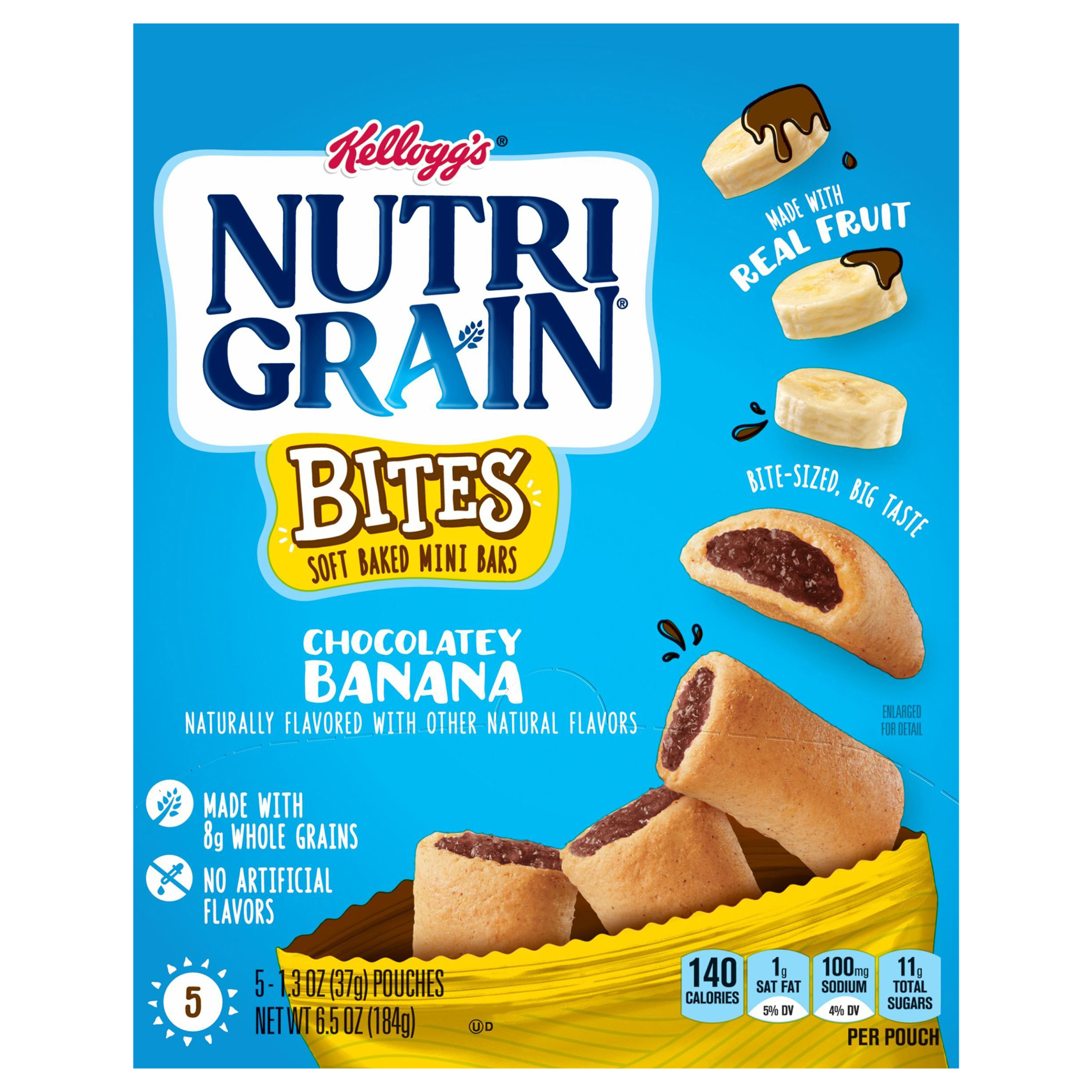 Mini Bars, Soft Baked, Chocolatey Banana, Bites