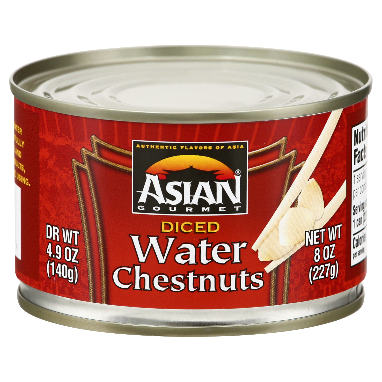 Asian Gourmet Diced Water Chestnuts 8 Oz