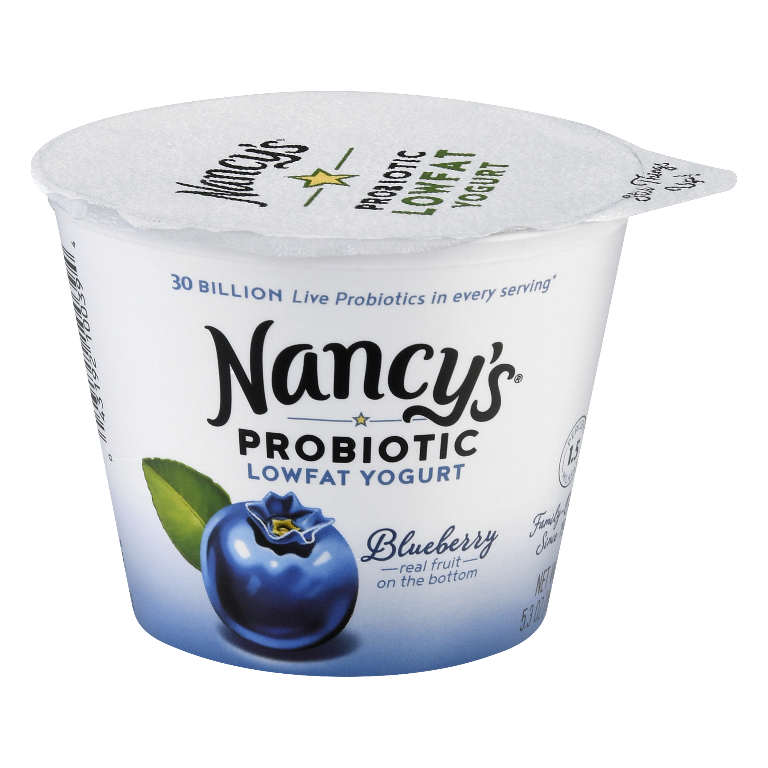 Nancys Probiotic Lowfat Blueberry Yogurt 5.3 Oz