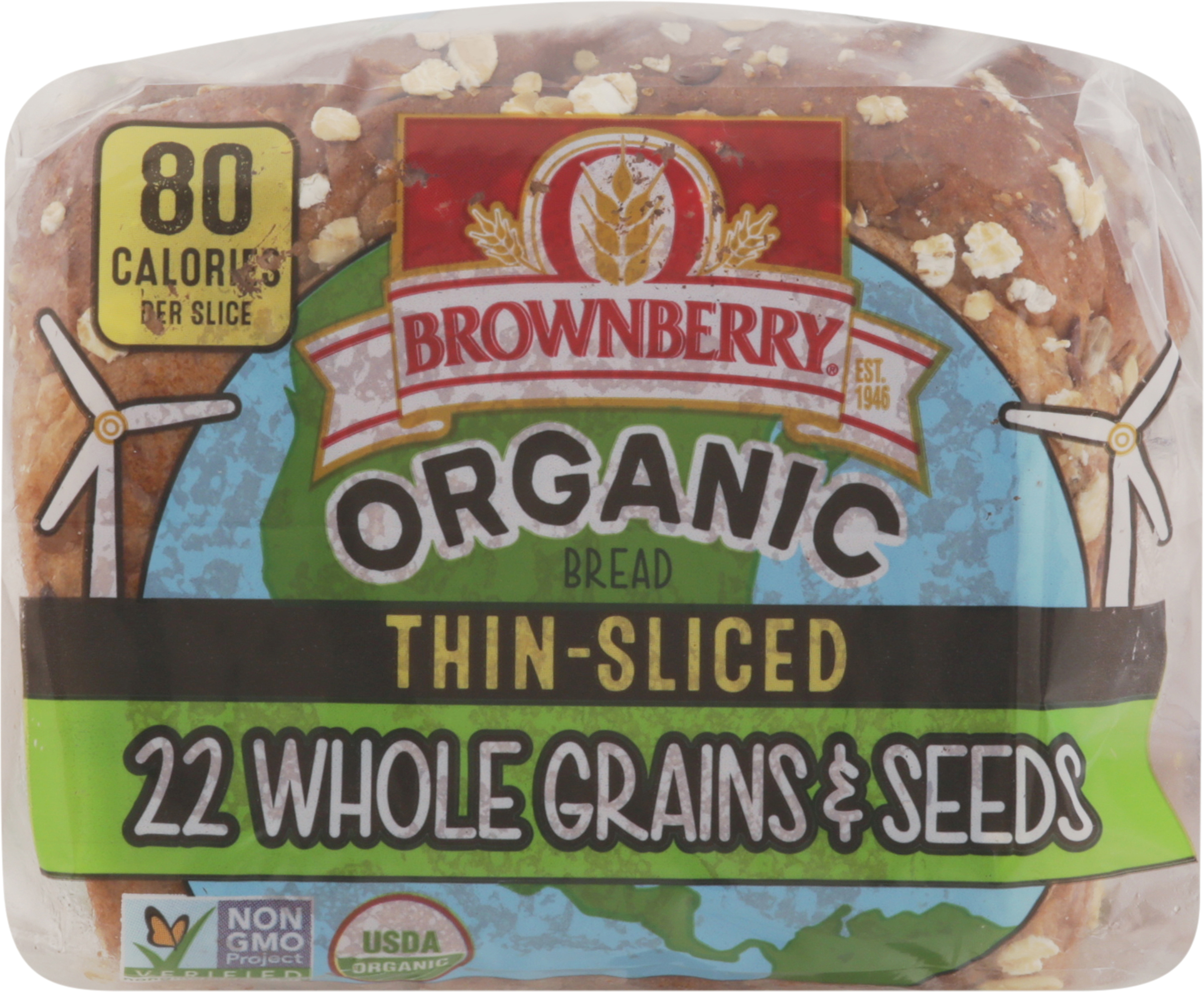 Bread, Organic, 22 Whole Grains & Seeds, Thin-Sliced