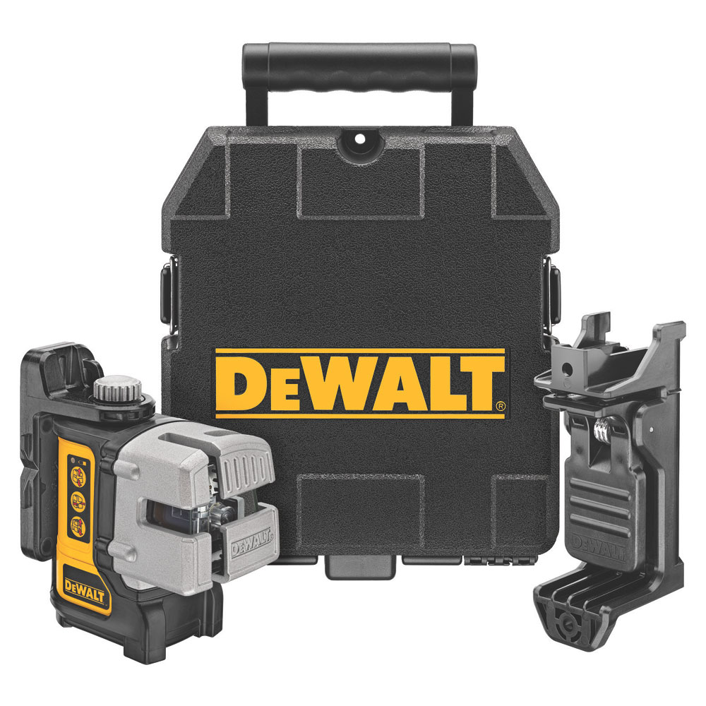 DeWALT® DW083K Electronic Self-Leveling Rotary Laser Level Kit - 100 ft -  +/-1/4 in at 100 ft - +/-4 deg Auto Leveling