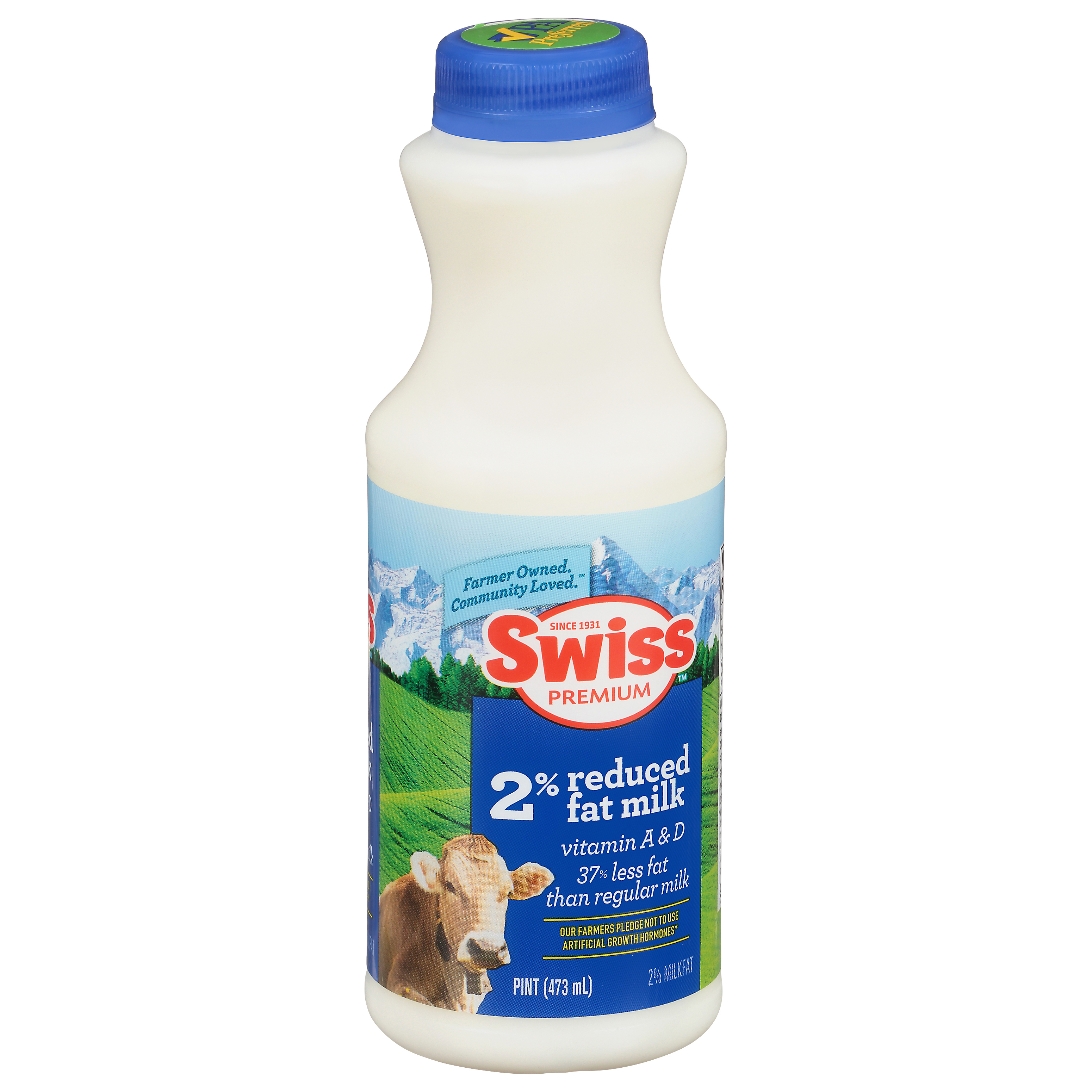 Swiss 2% Reduced Fat Milk 1 Pt
