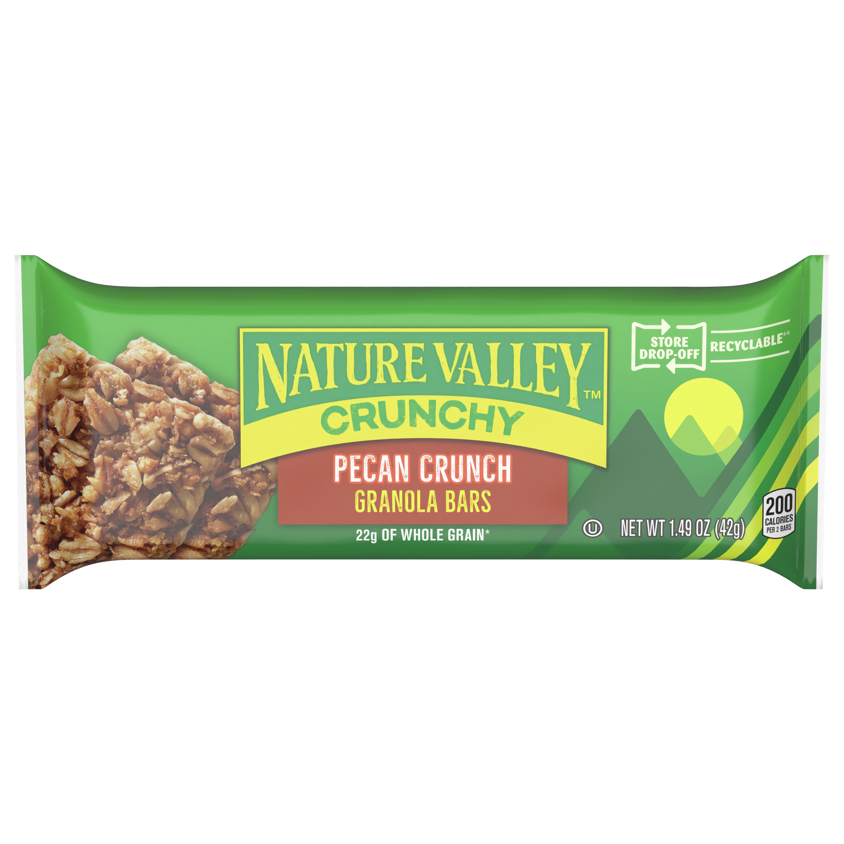 Granola Bars, Pecan Crunch, Crunchy