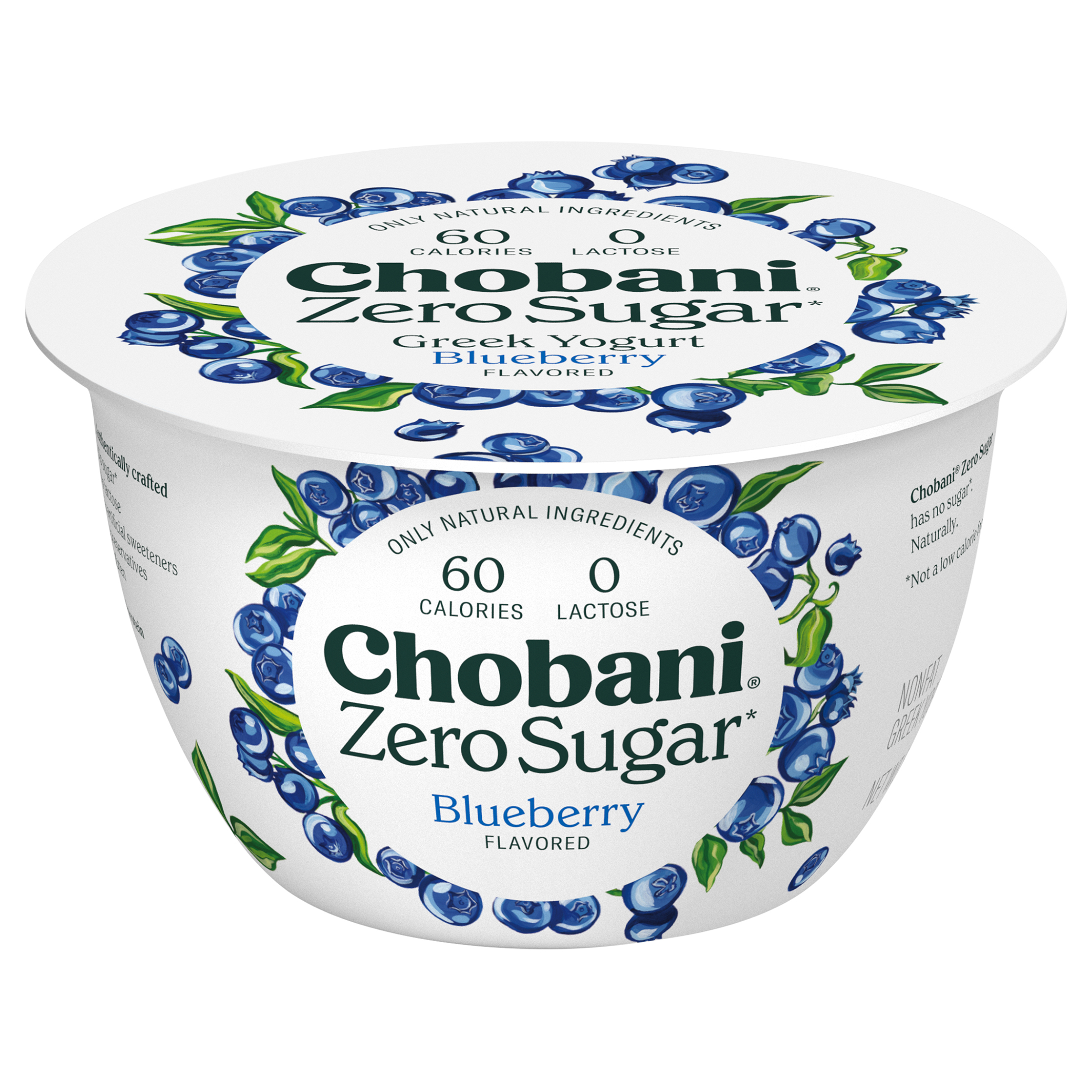 Yogurt, Greek, Nonfat, Zero Sugar, Blueberry Flavored