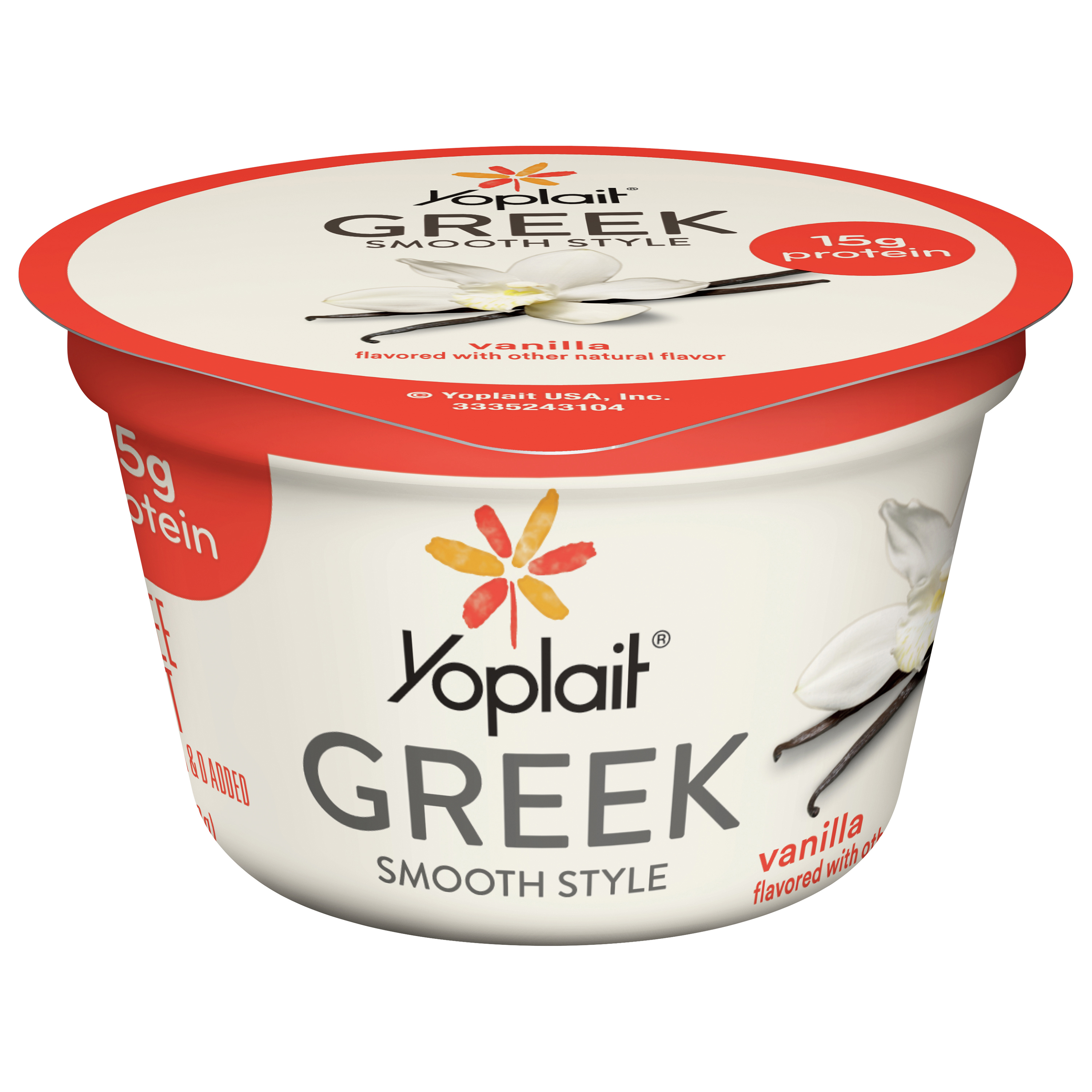 Yogurt, Fat Free, Vanilla, Greek, Smooth Style