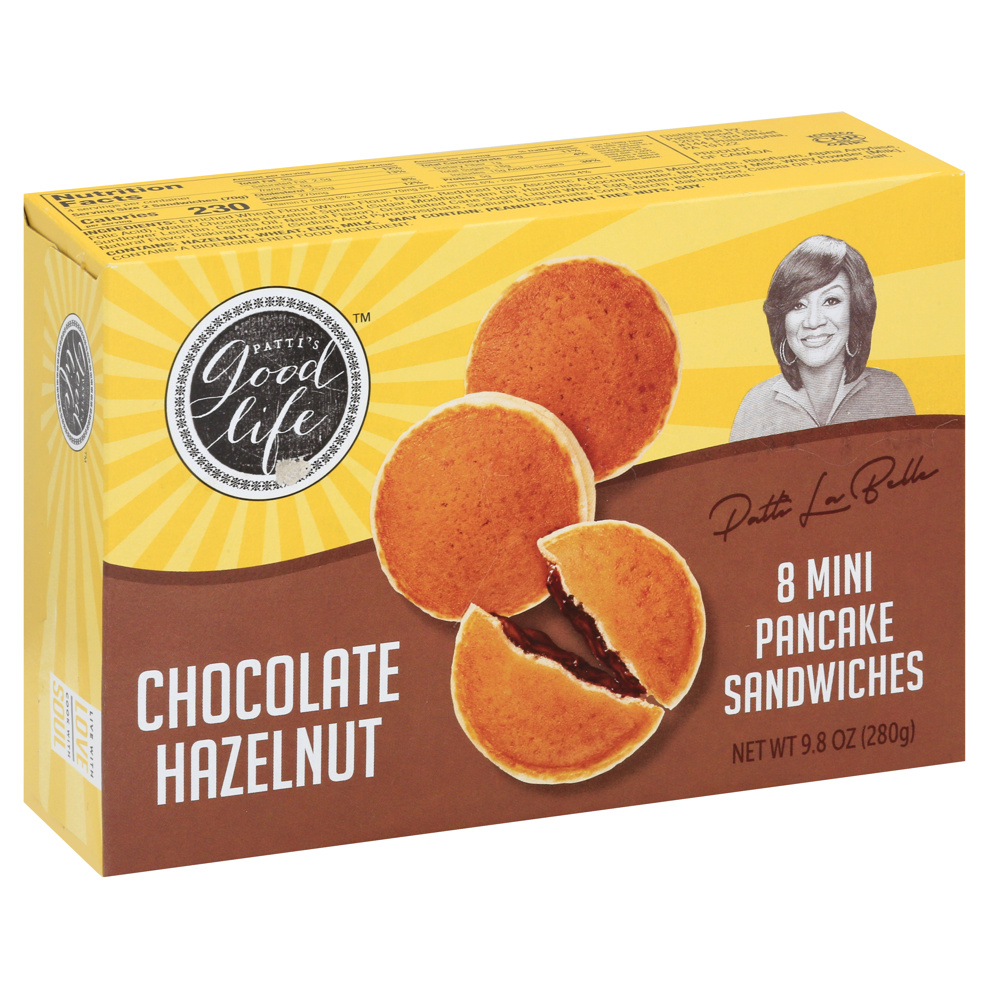 Patti's Good Life Mini Chocolate Hazelnut Pancakes Sandwiches 8 Ea