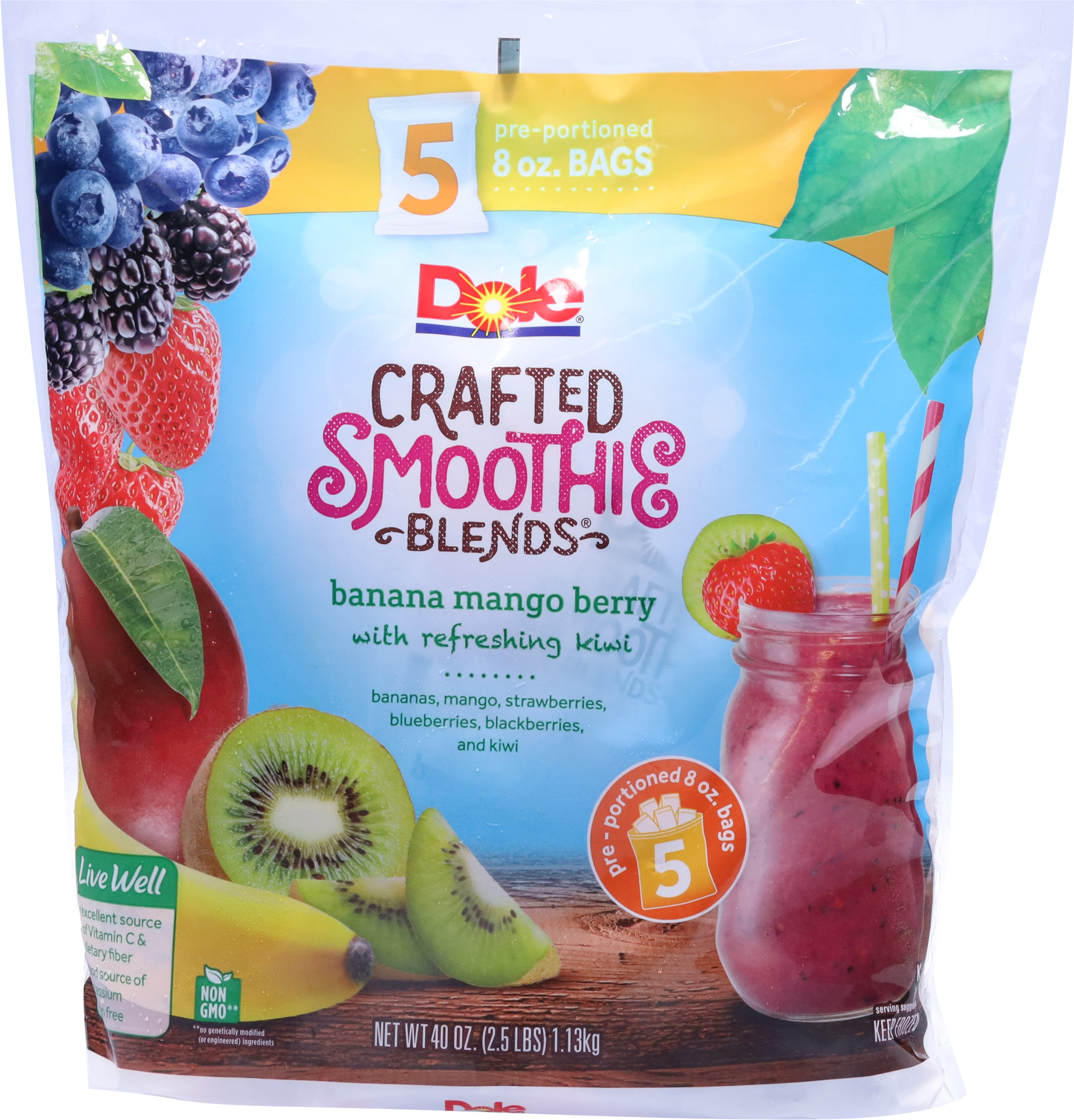 Smoothie Blends, Banana Mango Berry, Crafted