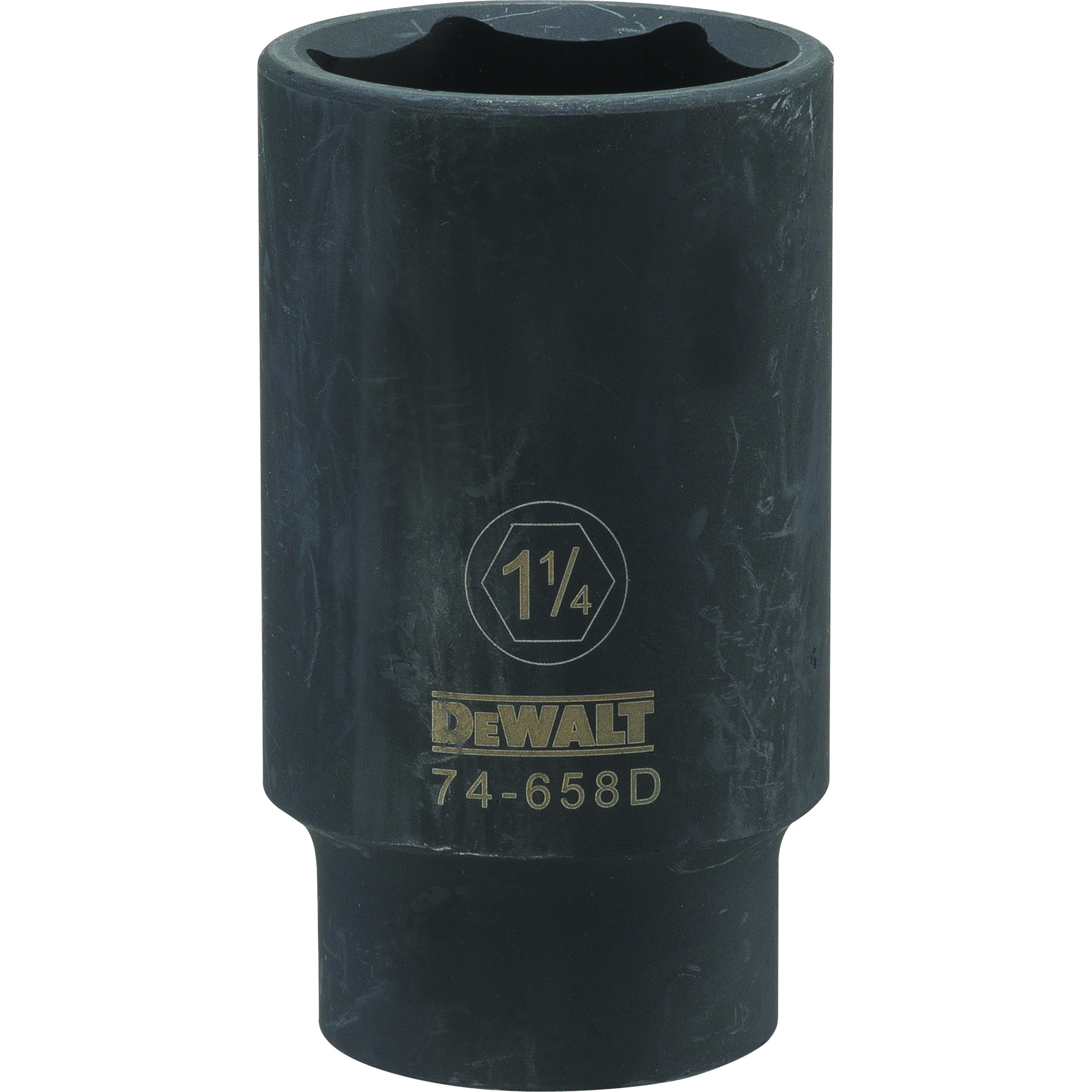 DEWALT 1-1/4" 1/2" Drive 6 Point Deep Impact Socket
