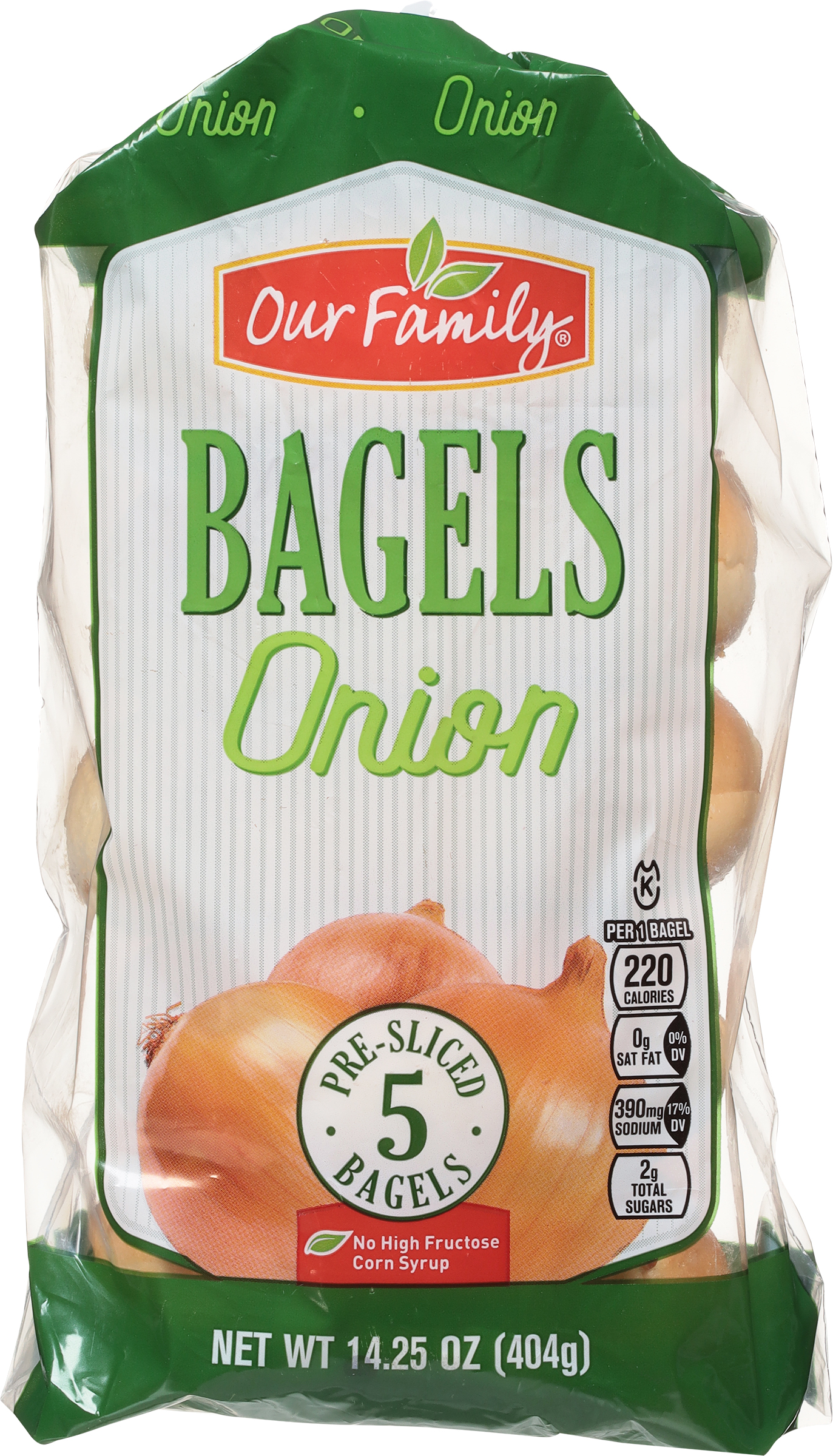 Bagels, Onion, Pre-Sliced