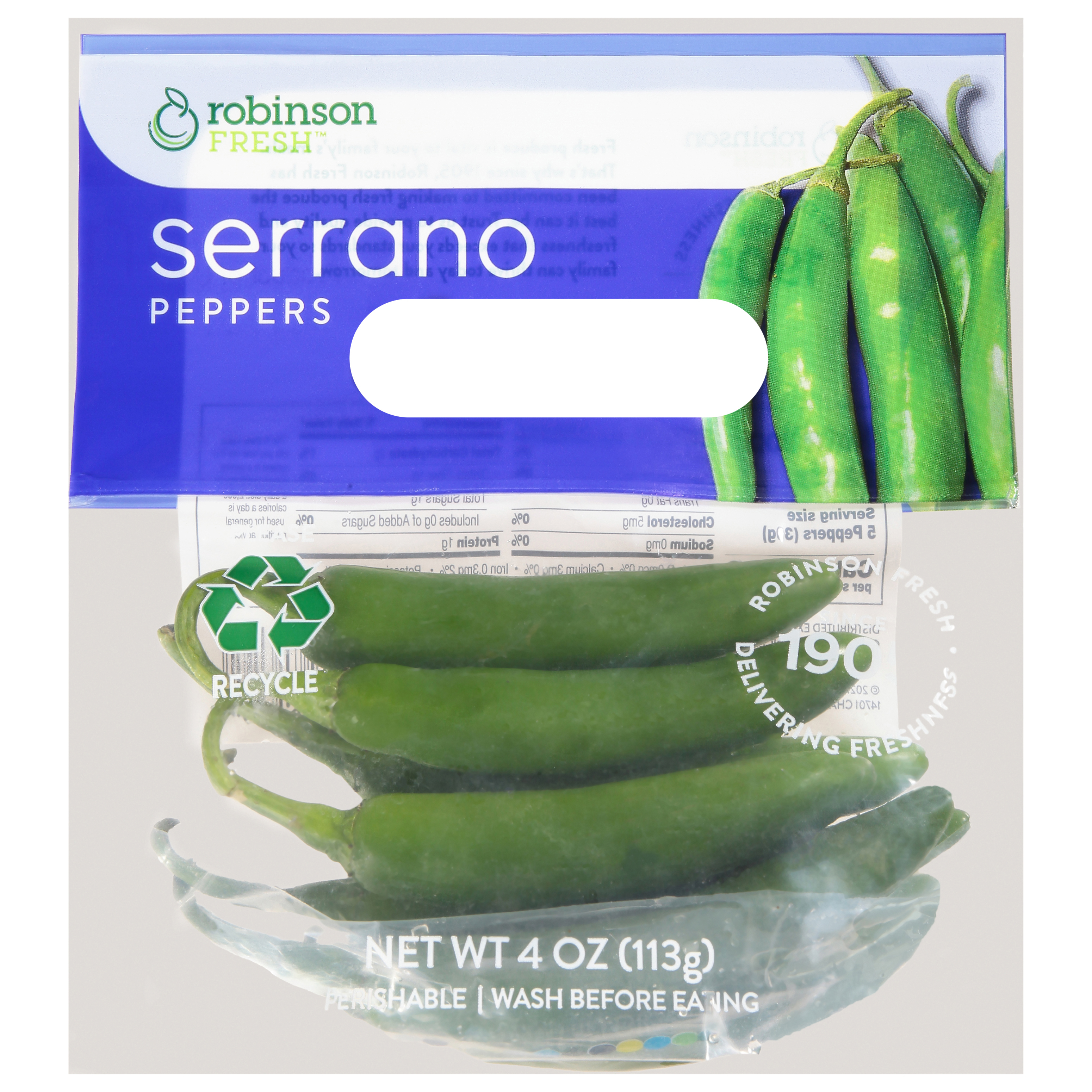 Robinson Fresh Serrano Pepper 4 Oz