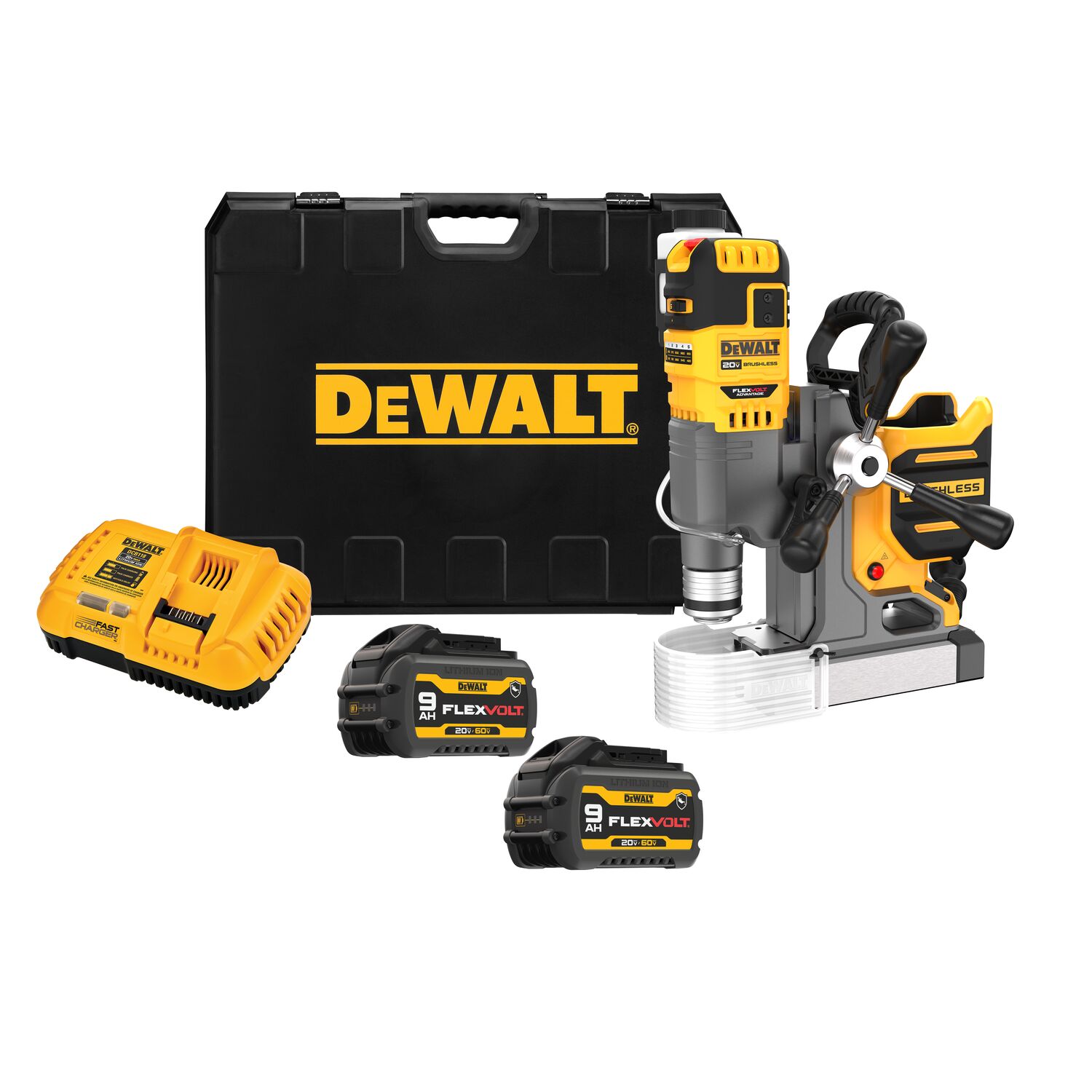 DeWalt DCD1623GX2 20V MAX* Brushless Cordless 2 in. Magnetic Drill Press with FLEXVOLT Advantage Kit