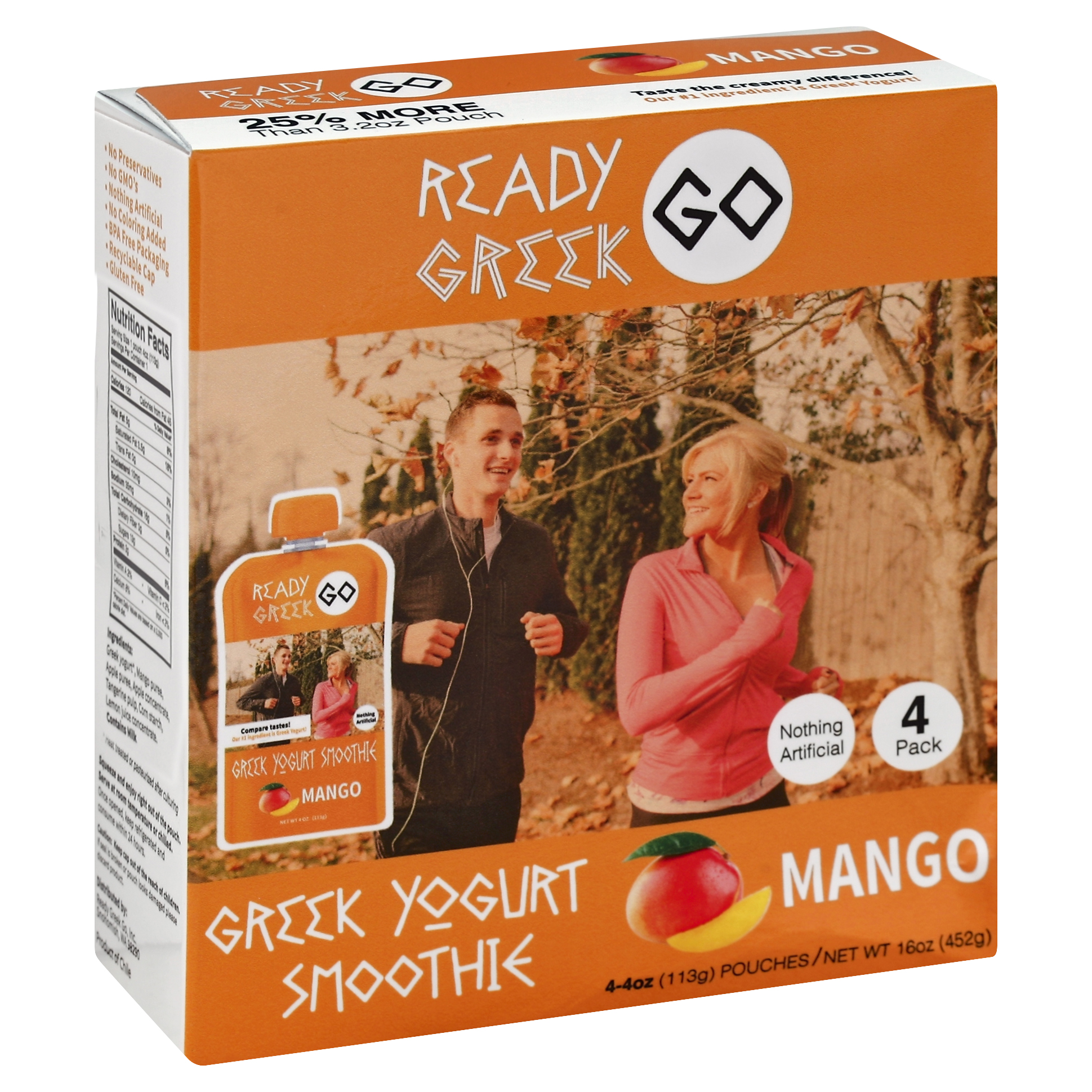 Ready Greek Go Smoothie 4 Ea