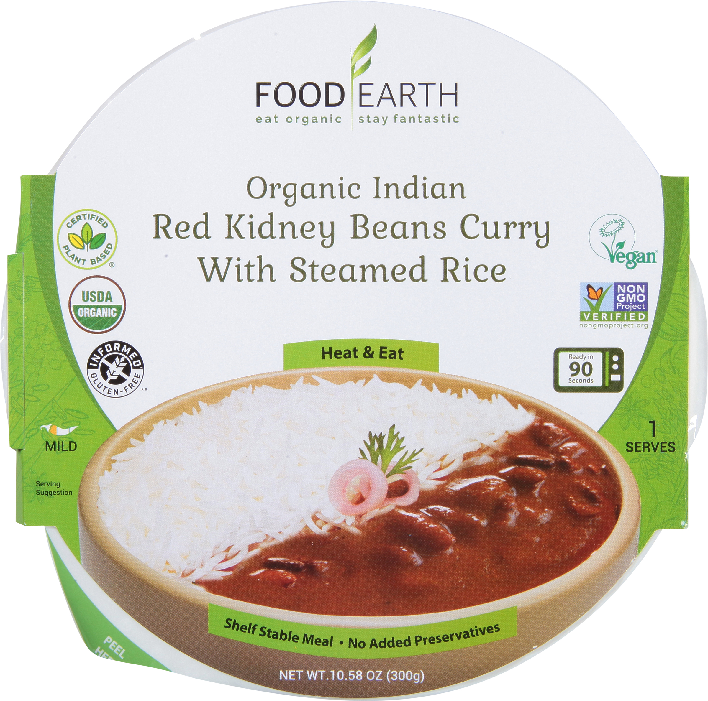 Red Kidney Beans Curry, Mild, Organic, Indian