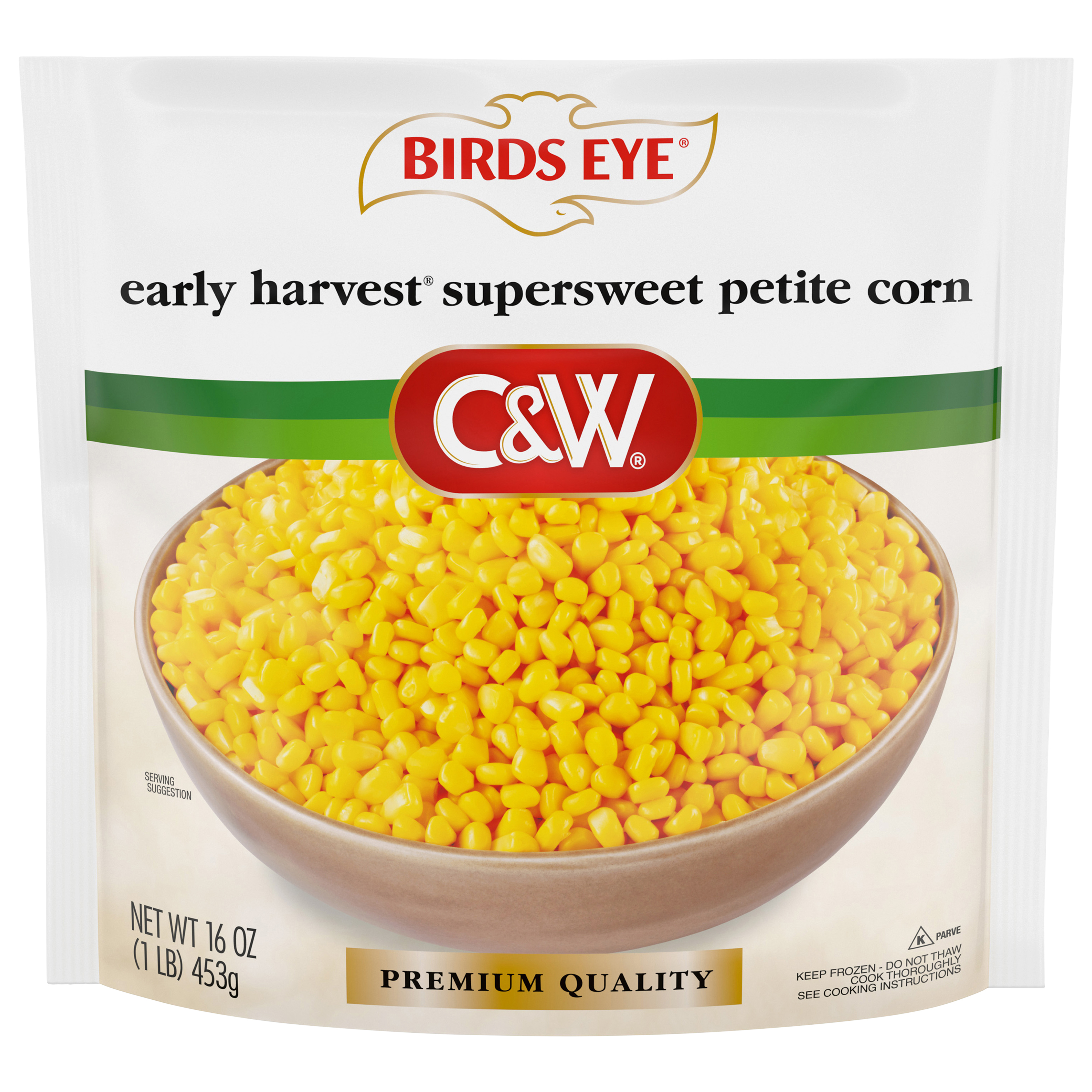Birds Eye C&w Premium Quality Early Harvest Supersweet Petite Corn, Frozen, 16 O