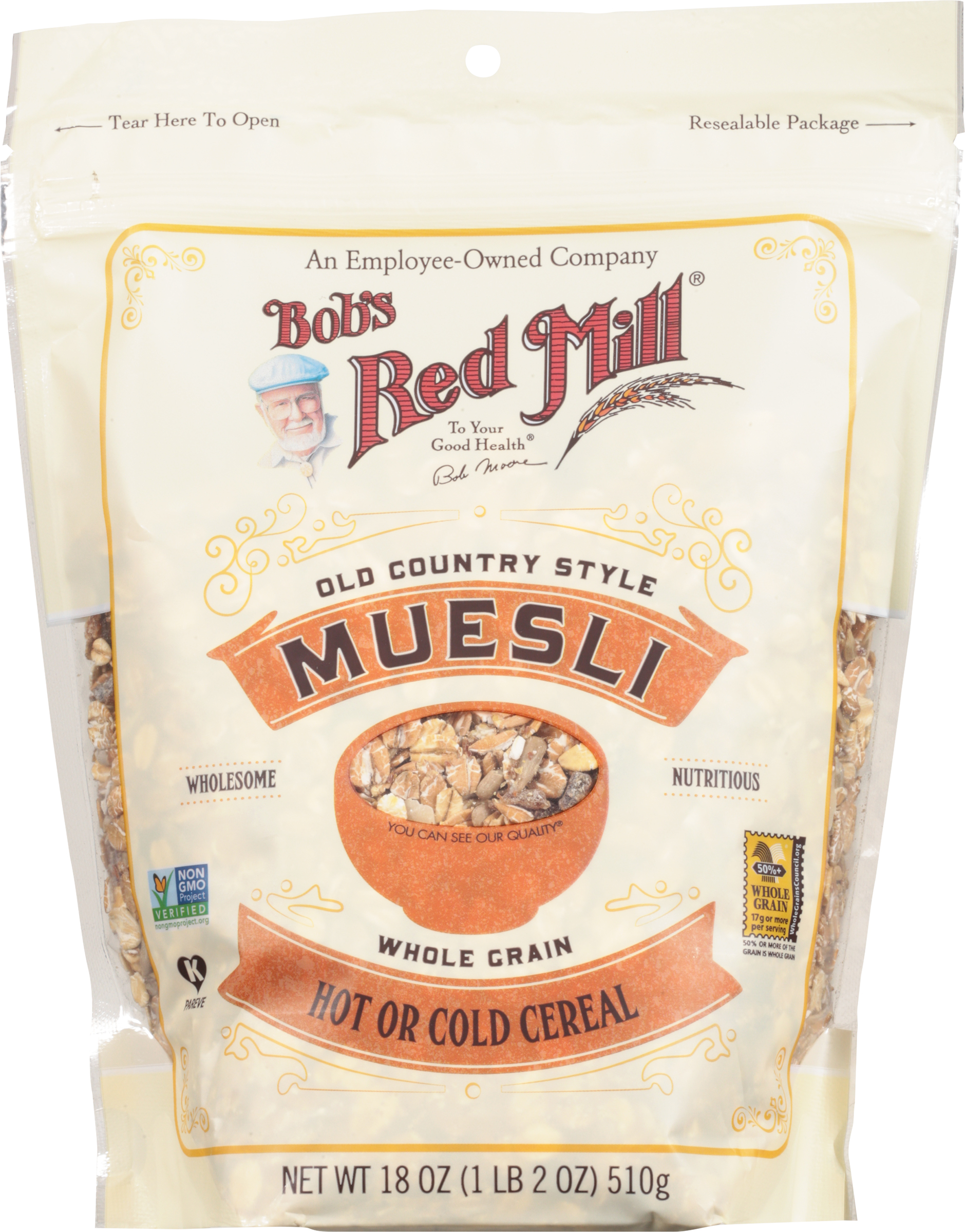 Calories in Muesli, Whole Grain, Old Country Style from Bob's Red Mill