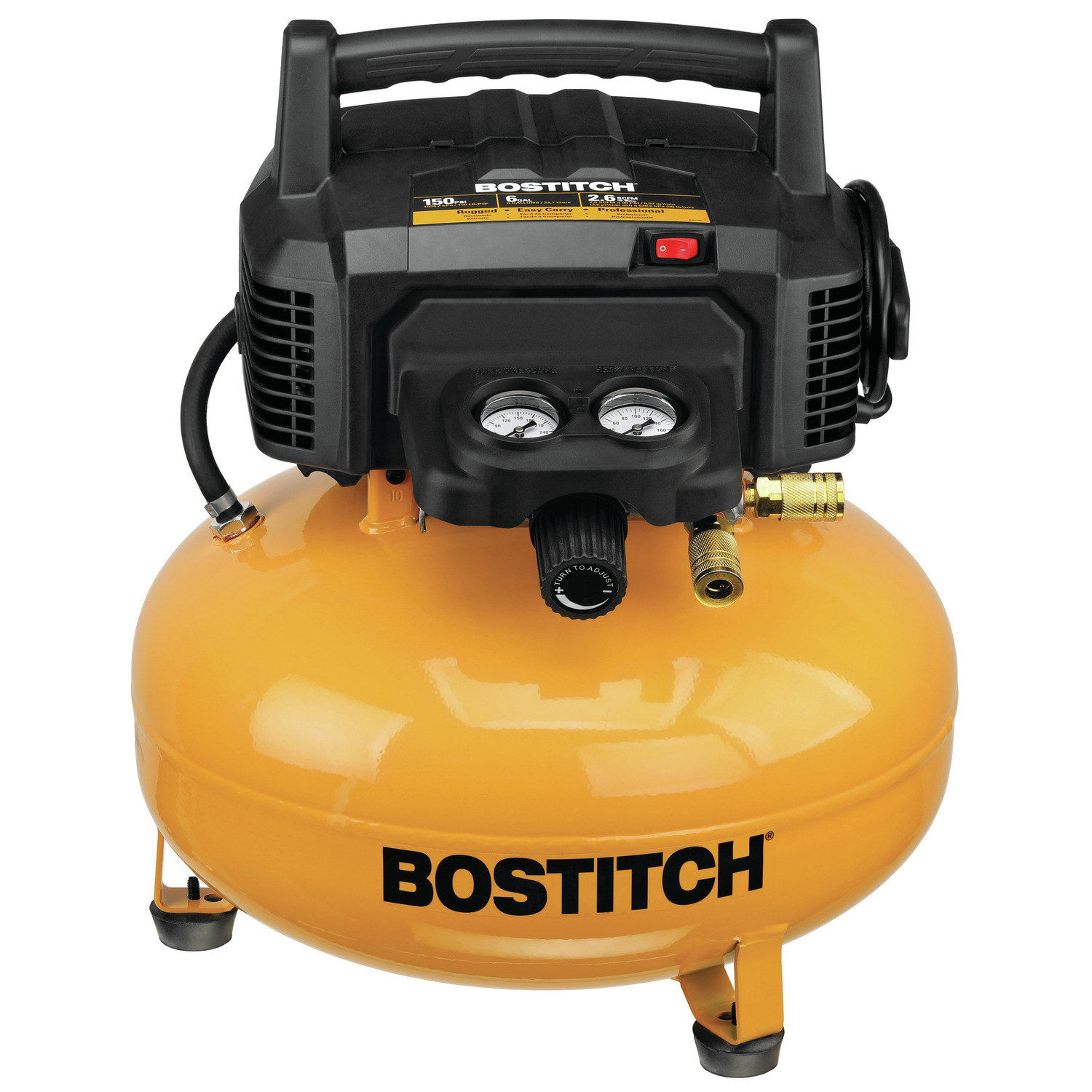 White Cap DEWALT 6 Gal 150Psi Oil Free Pancake Compressor Bostitch