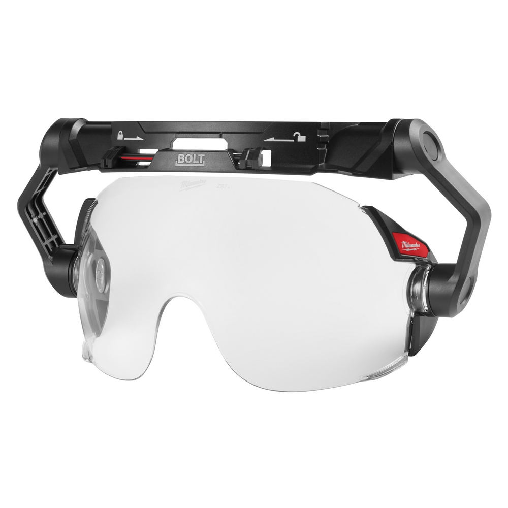 White Cap | Bolt Eye Visor Clear Dual Coat Lens Compatible W