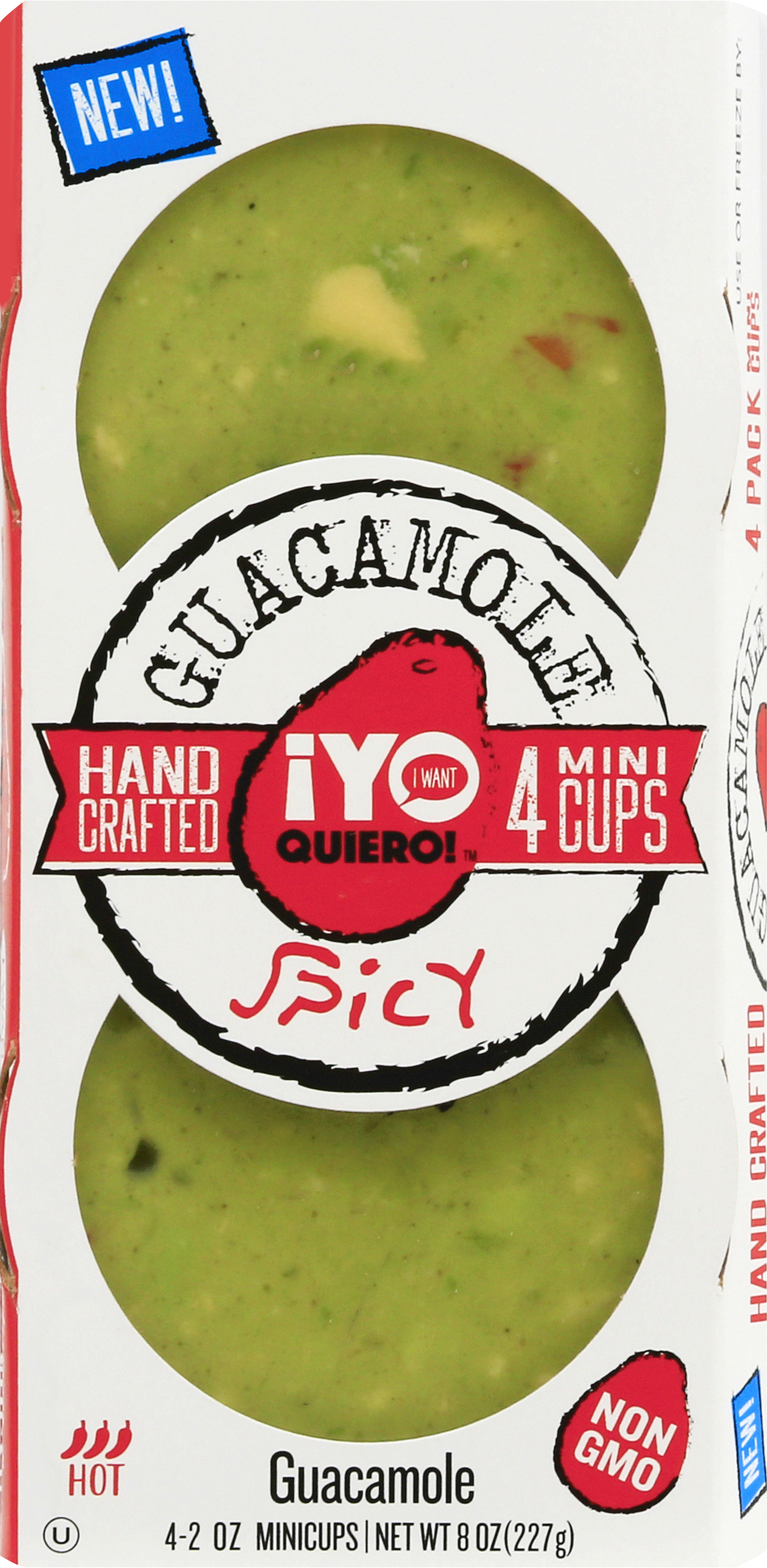 Guacamole, Spicy, Hot. 4 Pack