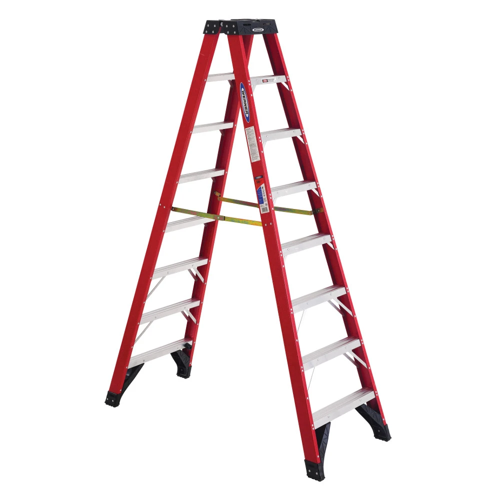 White Cap | Werner 8' Type IA Fiberglass Twin Step Ladder 300 lb