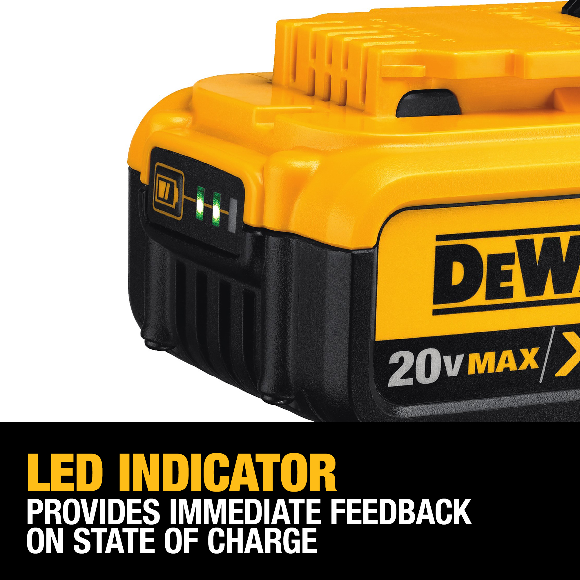 White Cap DEWALT 20V MAX Lithium Ion Premium Drill Driver Kit