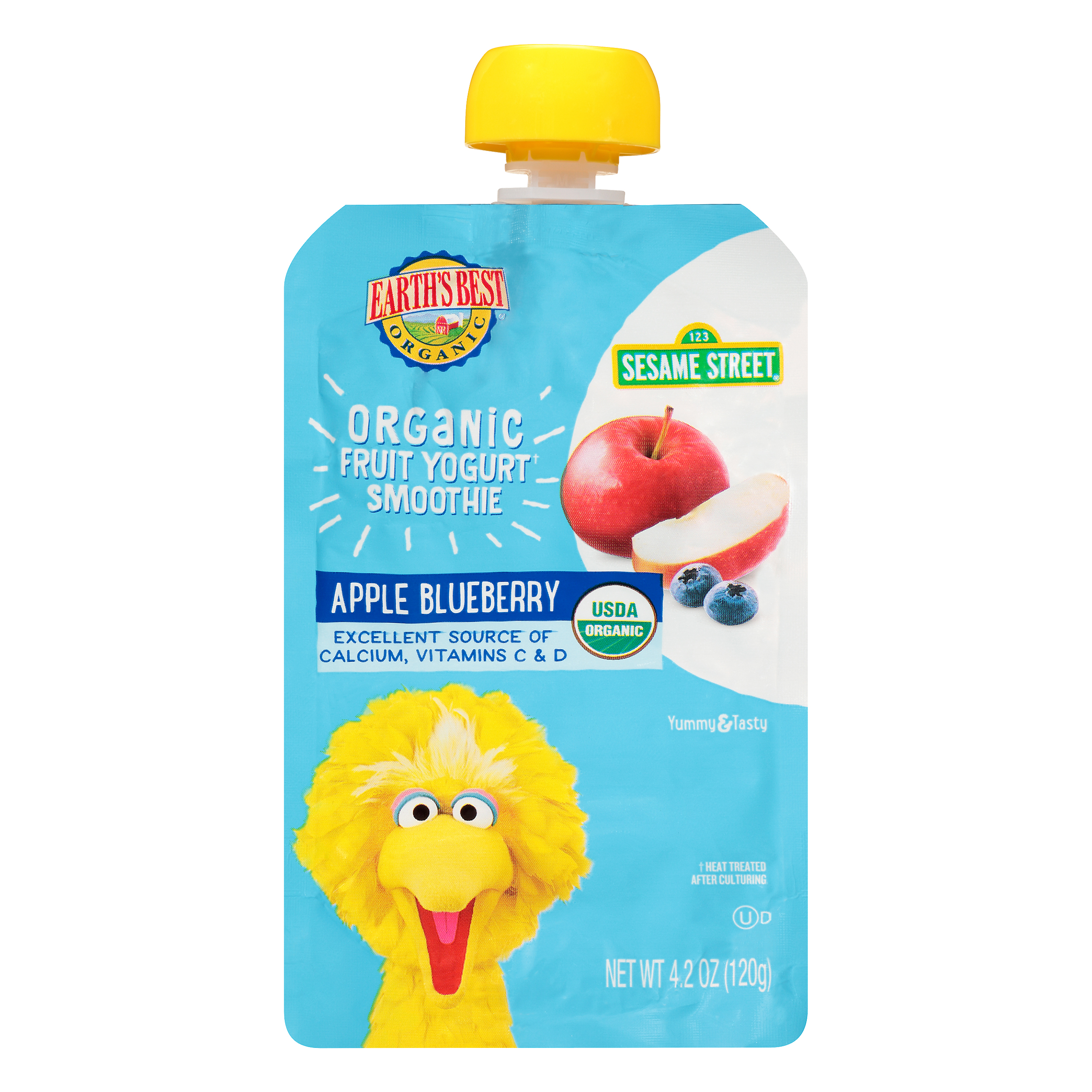 Earth's Best Organic® Sesame Street® Apple Blueberry Organic Fruit Yogurt Smooth