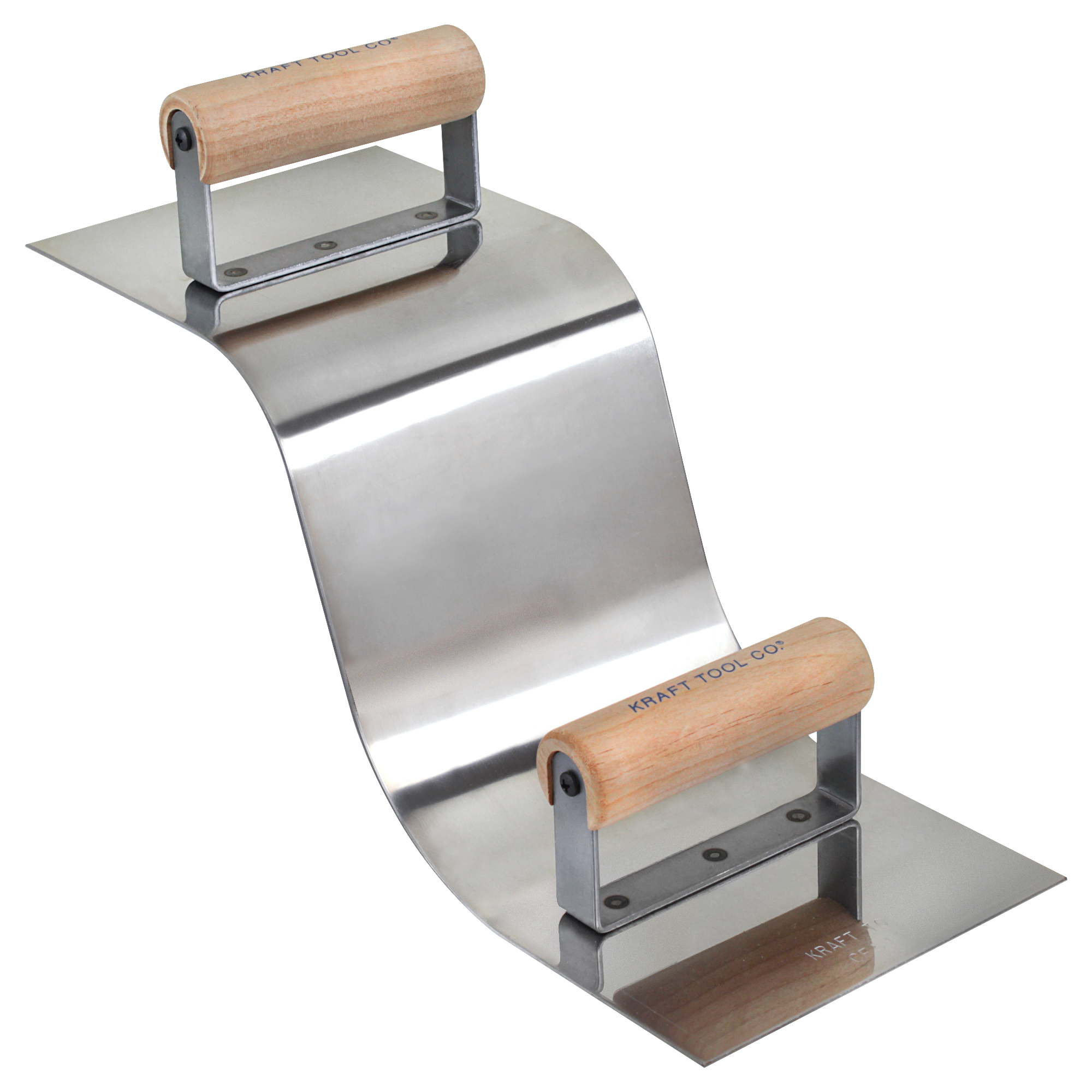Kraft 2" Radius Stainless Steel Curb and Gutter Tool - White Cap