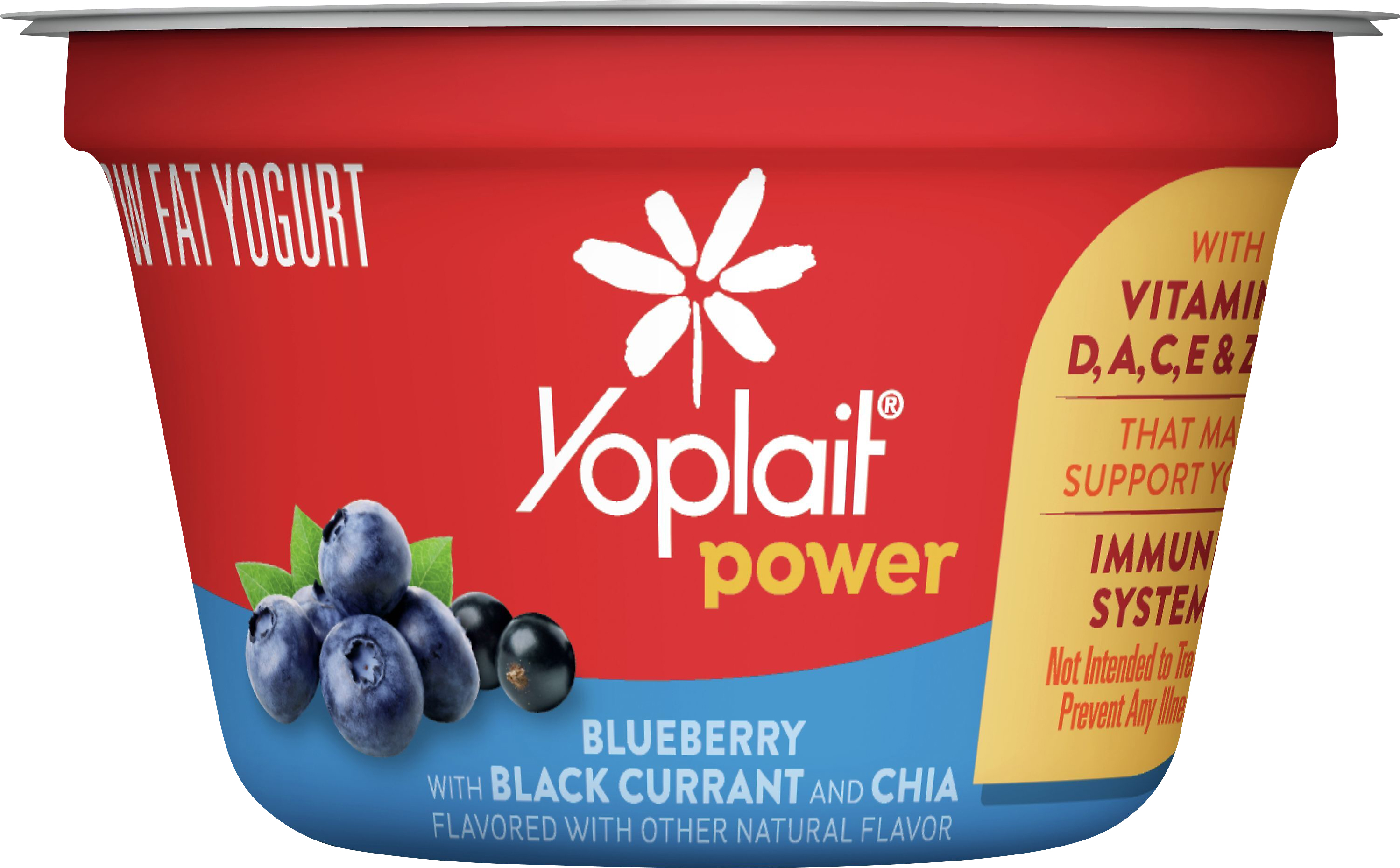 Yogurt, Low Fat, Blueberry, Power