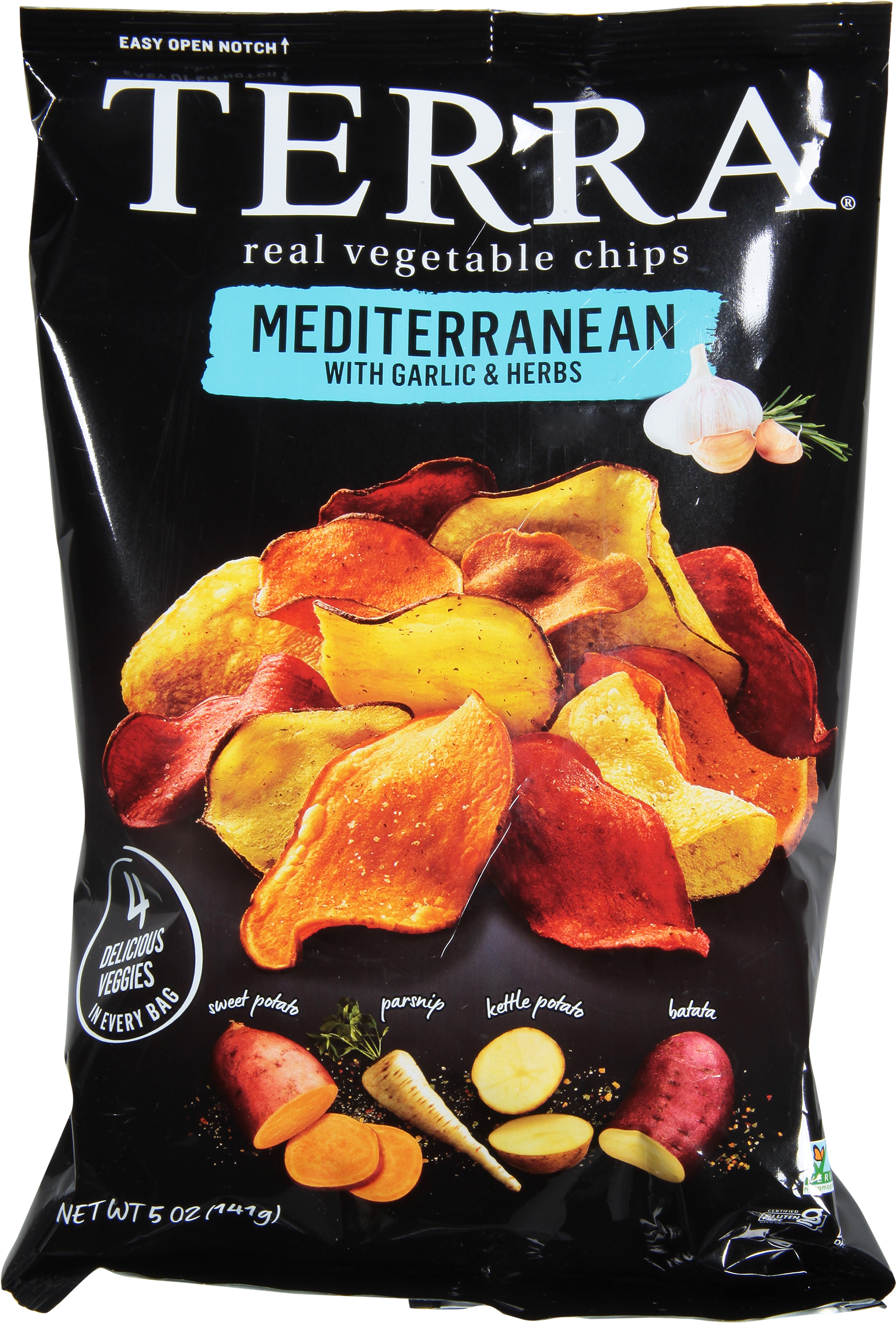 Vegetable Chips, Real, Mediterranean with Garlic & Herbs
