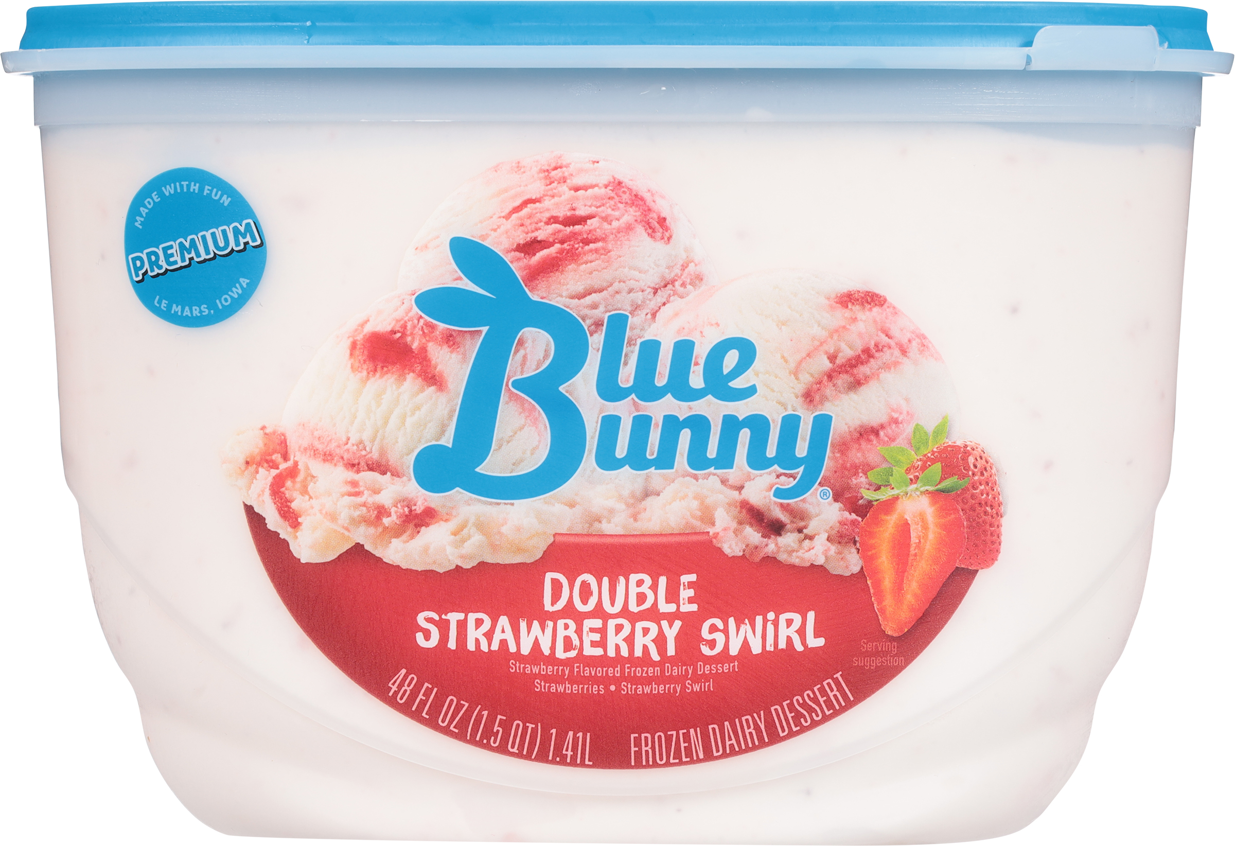 Blue Ribbon Classics Strawberry Frozen Dairy Dessert 48 fl oz, Ice Cream