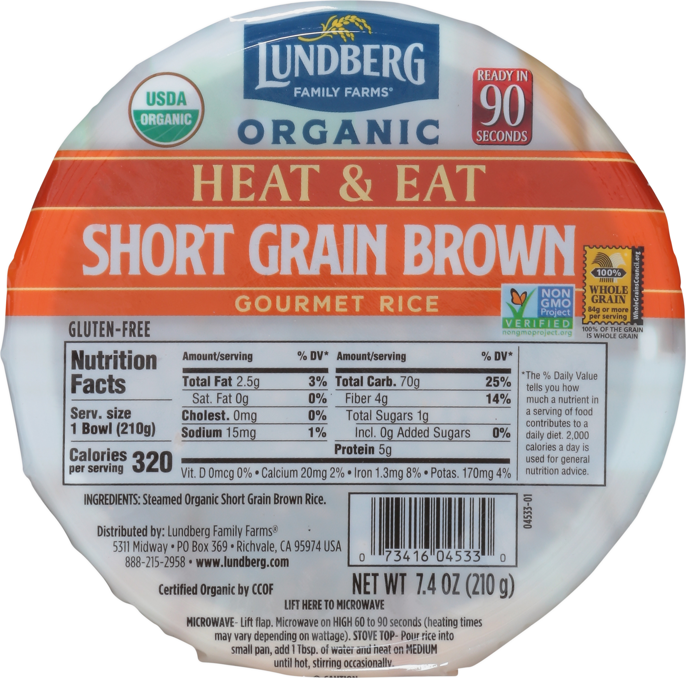 Gourmet Rice, Organic, Short Grain Brown