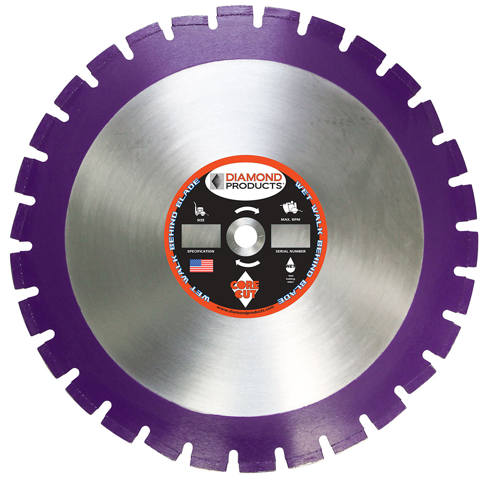 Diamond Products® 18"X.140"X1" Imperial Purple Walk Behind Saw Diamond Blade With Metric Core