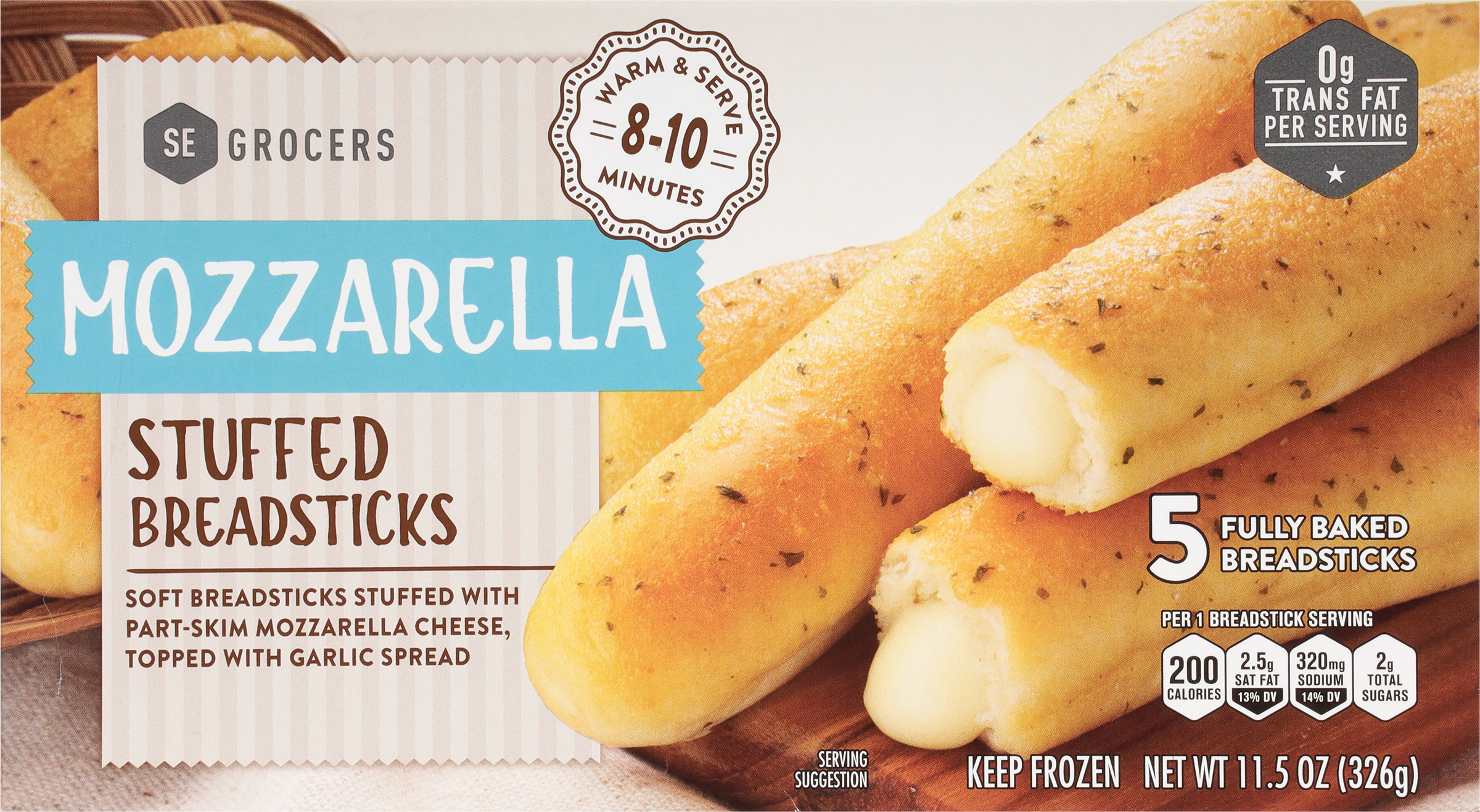 Breadsticks, Stuffed, Mozzarella