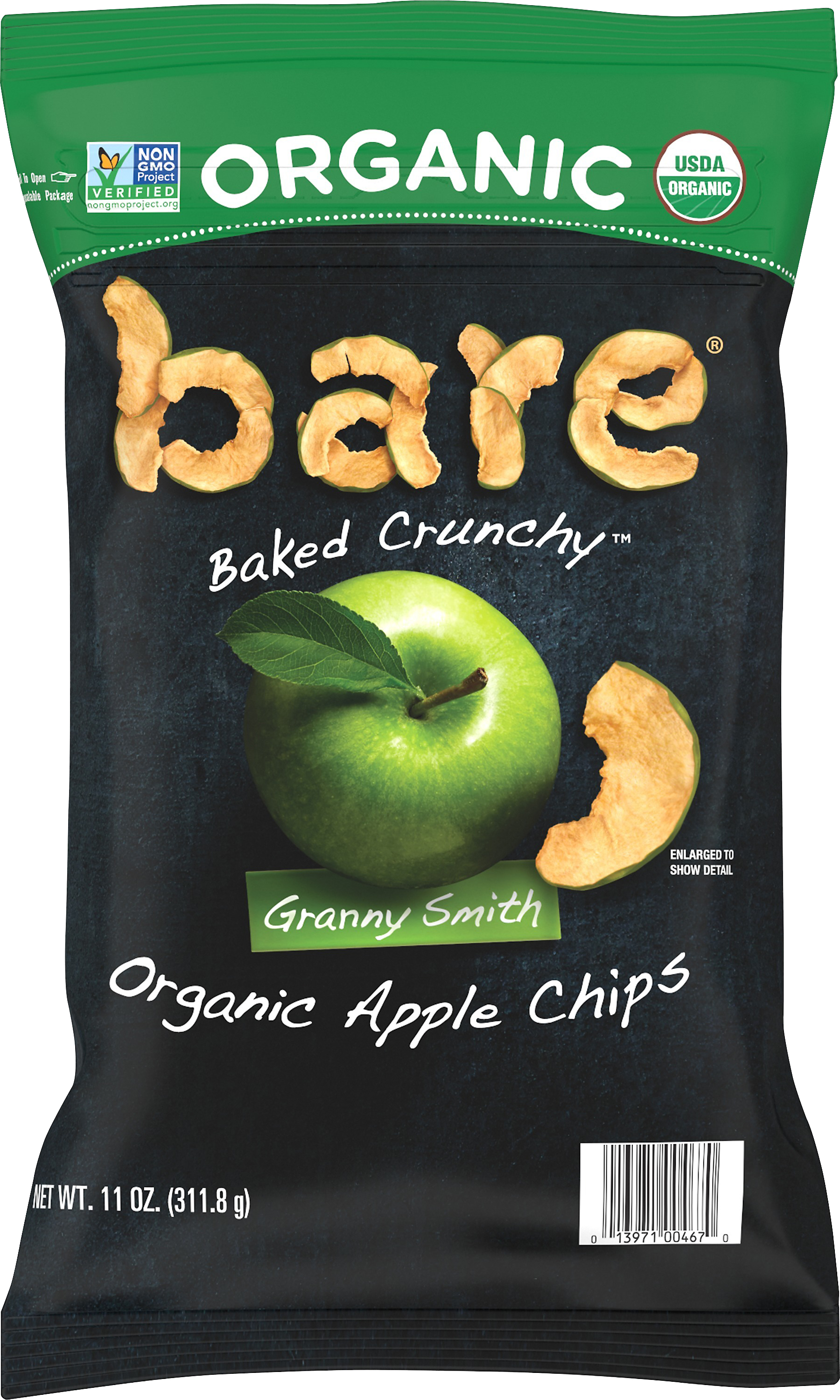 Apple Chips, Organic, Granny Smith
