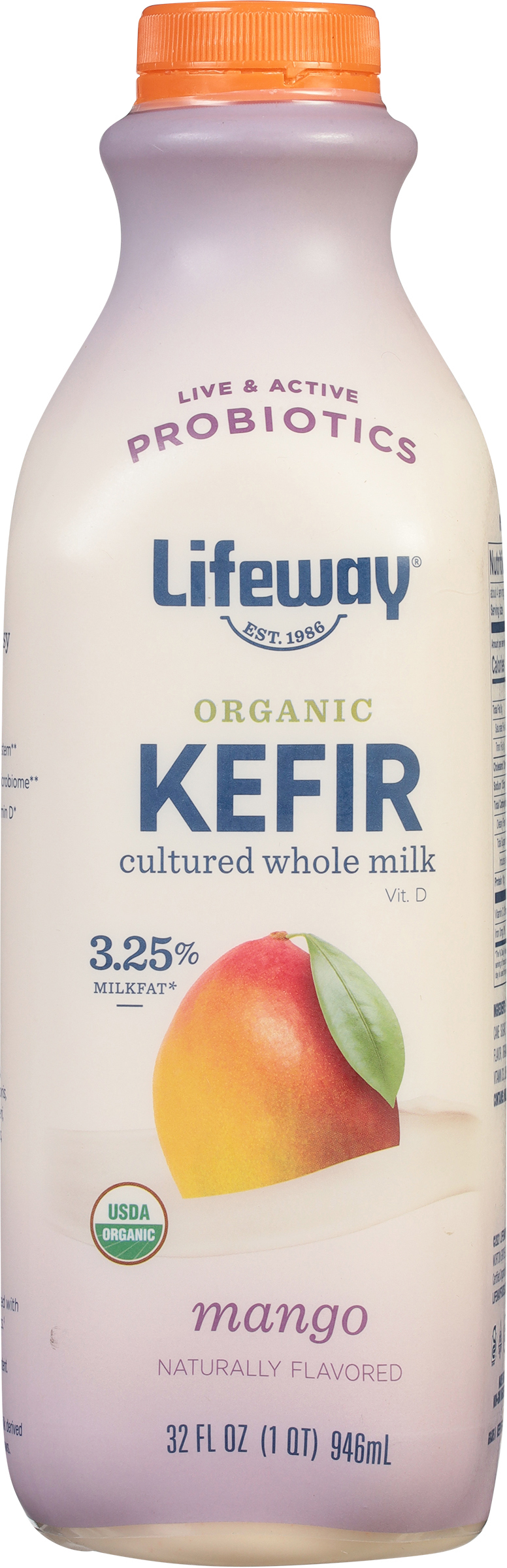 Kefir, Organic, Mango
