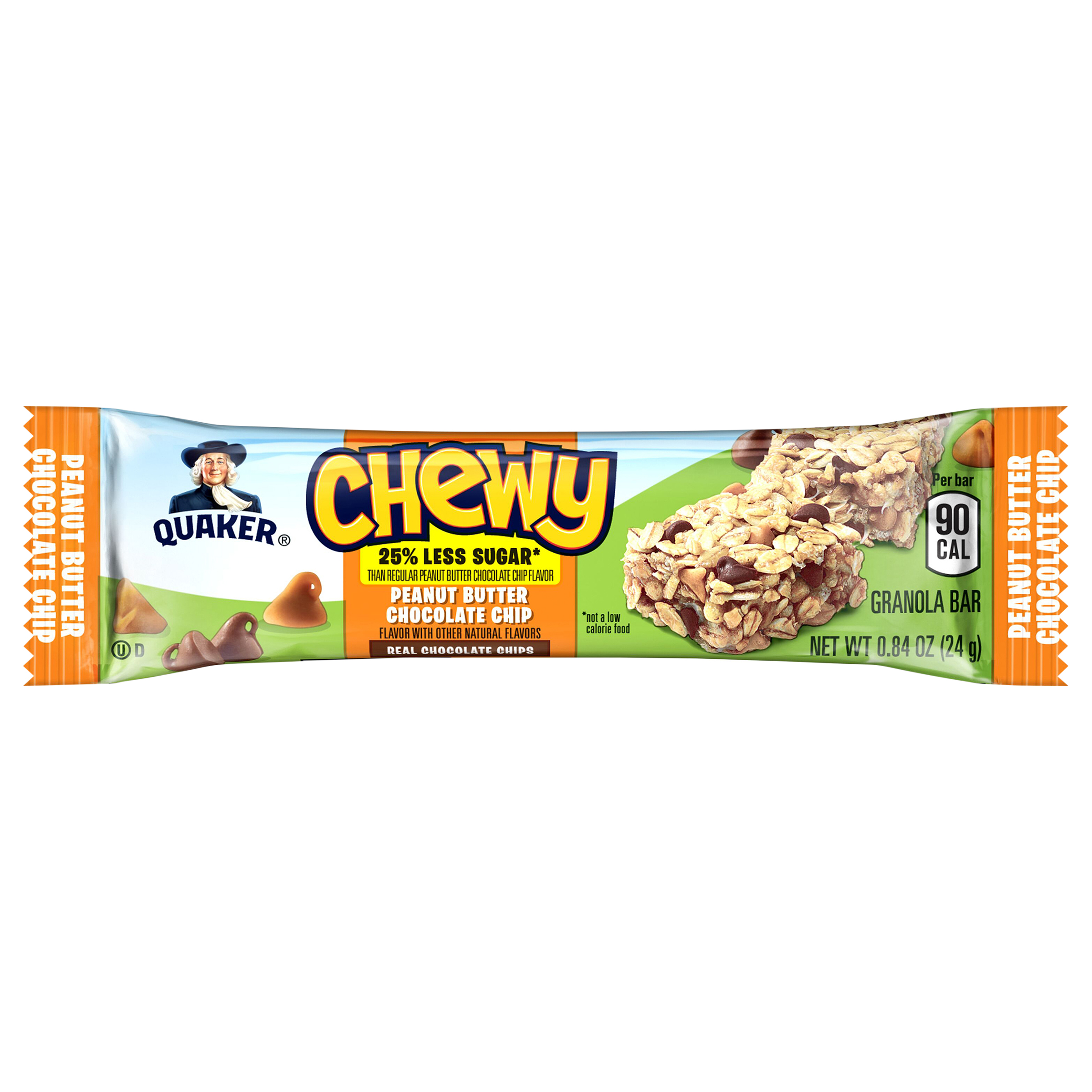 Quaker Chewy Granola Bar Peanut Butter Chocolate Chip 0.84 Oz