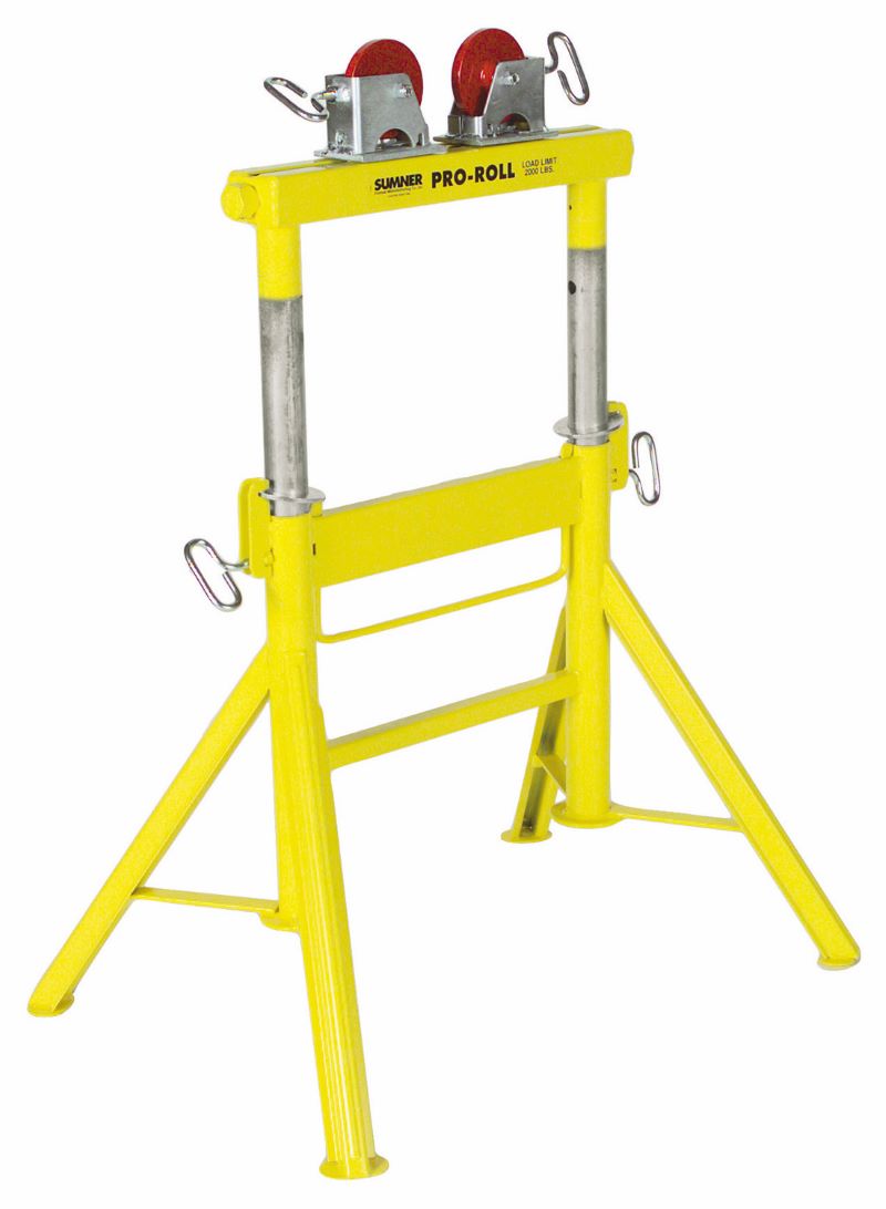 Sumner Pro Roll Pipe Stand W/Steel Wheels Hd White Cap