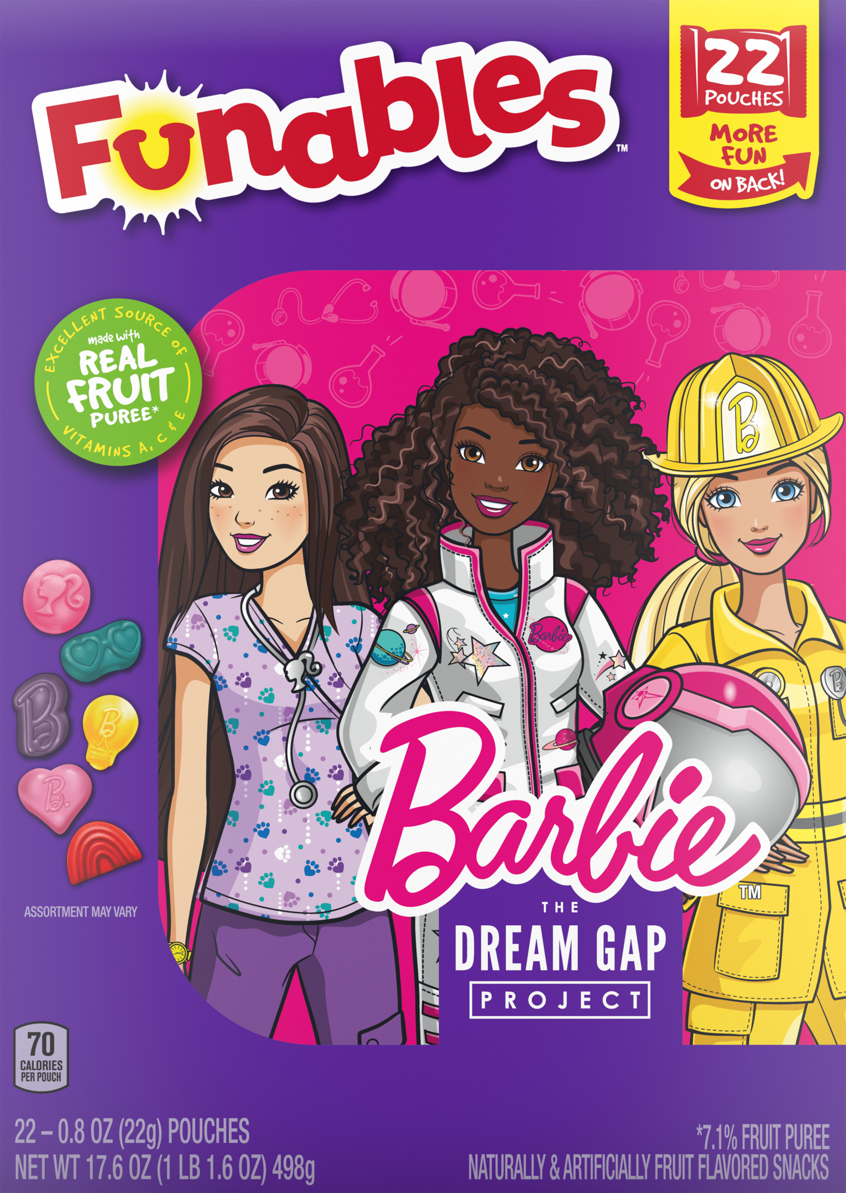 Fruit Flavored Snacks, Barbie