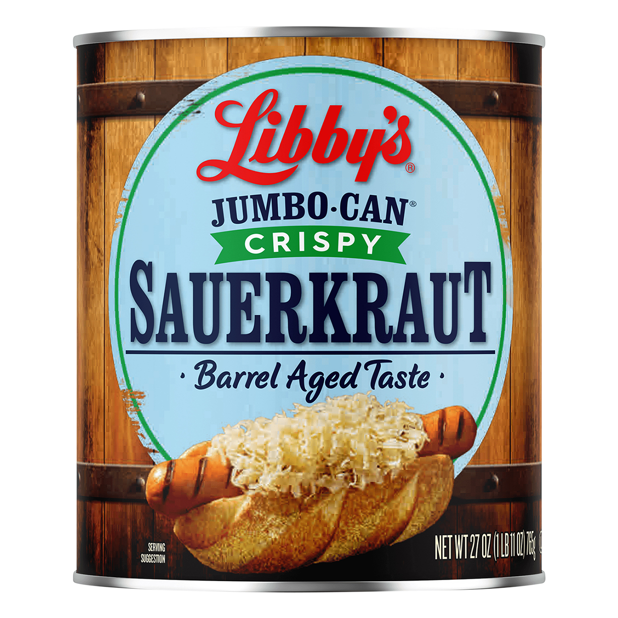 Sauerkraut, Crispy, Jumbo-Can