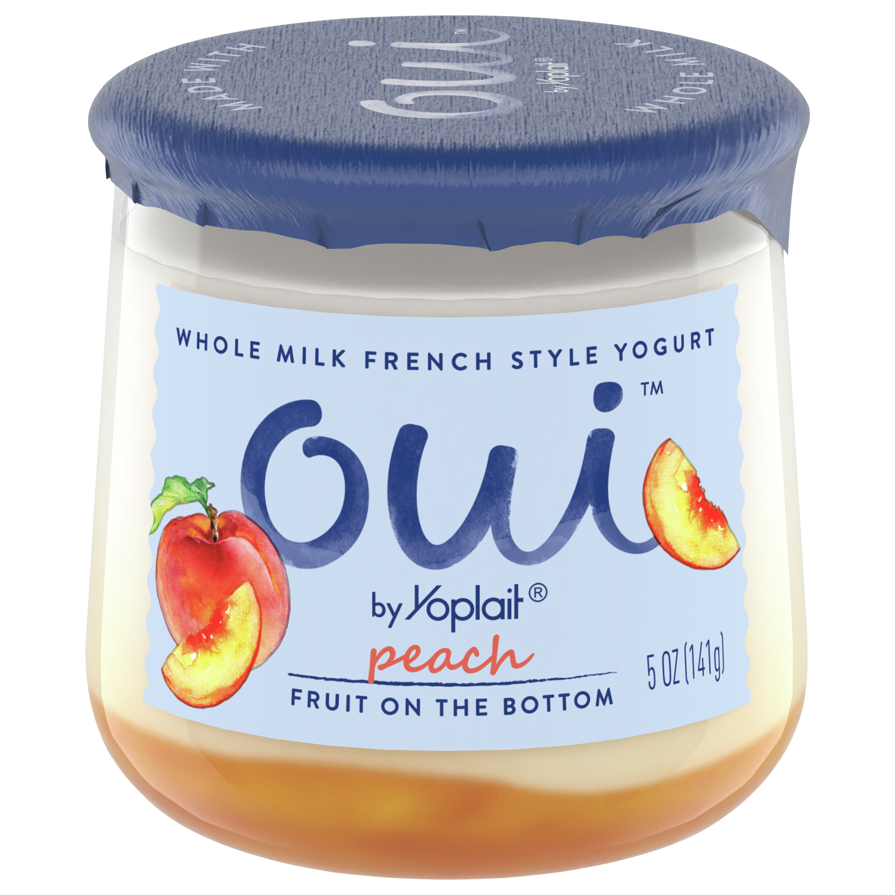Yogurt, Peach, French Style, Fruit on the Bottom