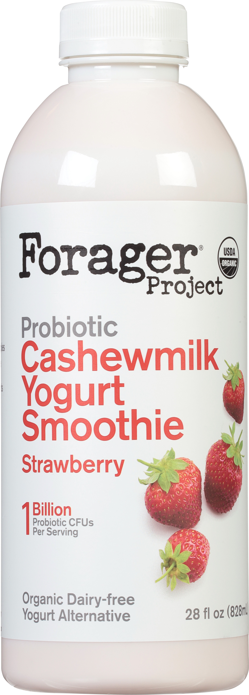 Cashewmilk Yogurt Smoothie, Dairy-Free, Organic, Strawberry, Probiotic