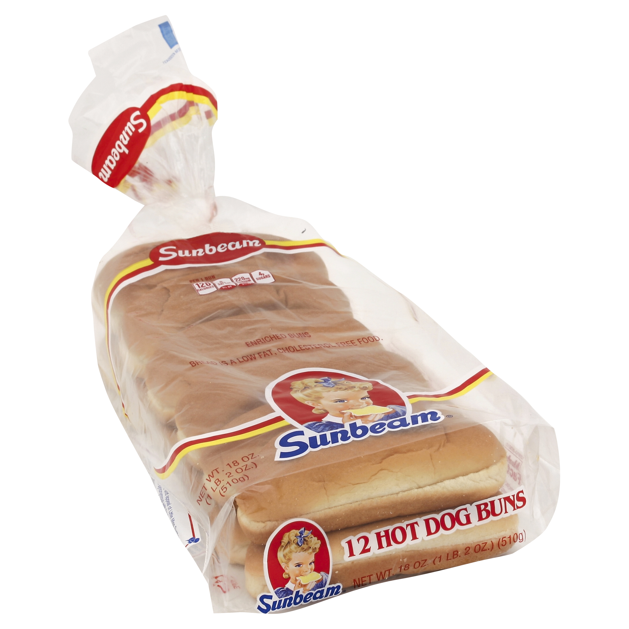 Sunbeam Hot Dog Buns 12 Ea