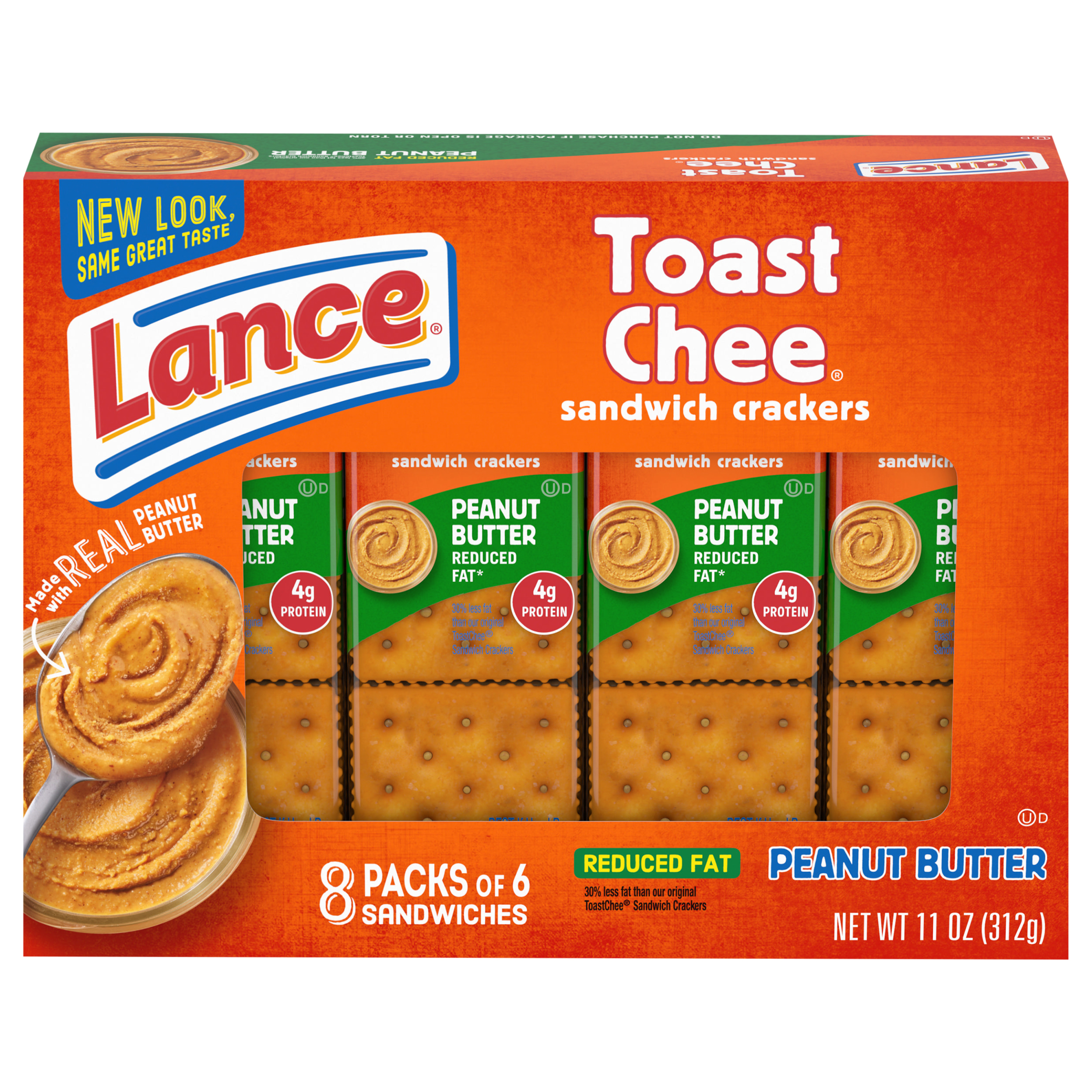 Lance Toast Chee Peanut Butter Sandwich Crackers 8 Ea