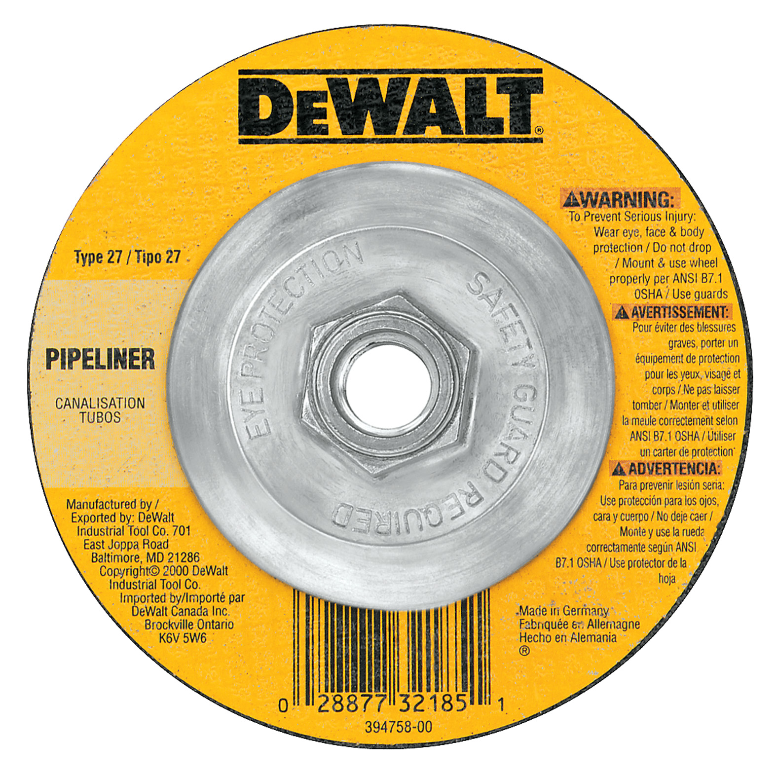 DEWALT 4.5-in Aluminum Oxide 24-Grit Cutting/Grinding Wheel