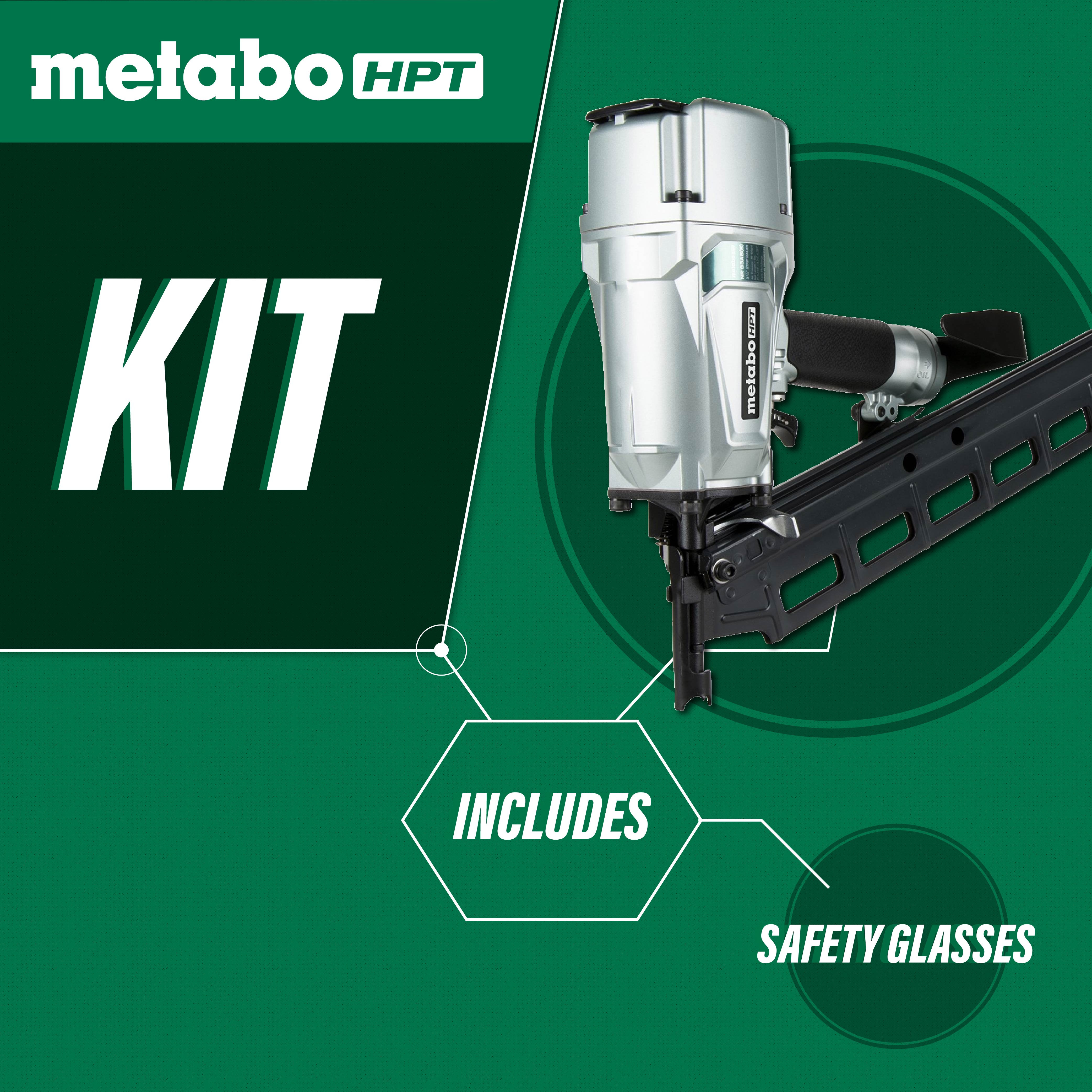 Metabo HPT 31/4" Plastic Strip Framing Nailer without Depth Of Drive