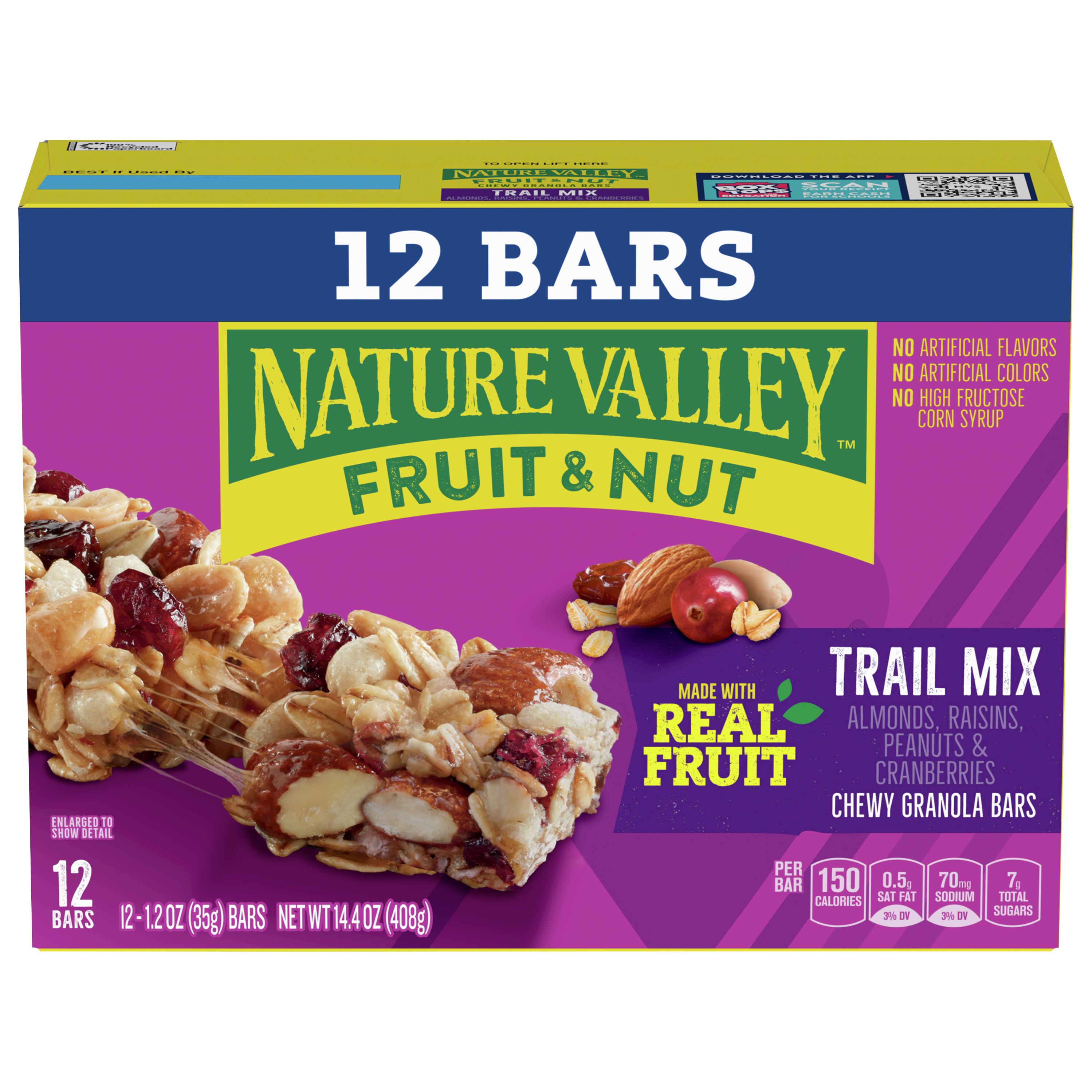 Granola Bars, Fruit & Nut, Chewy, Trail Mix