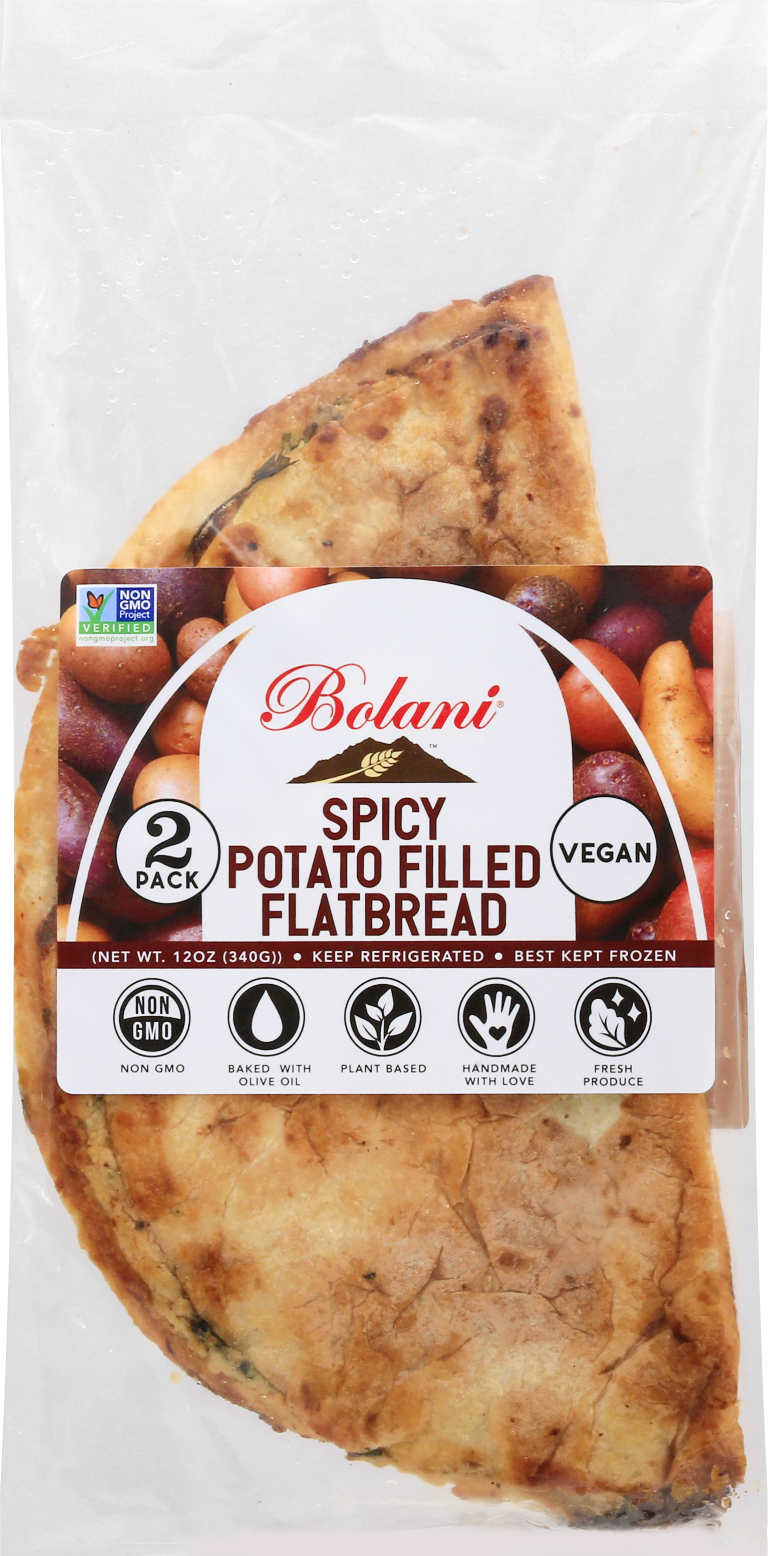 Flatbread, Spicy, Potato Filled, 2 Pack